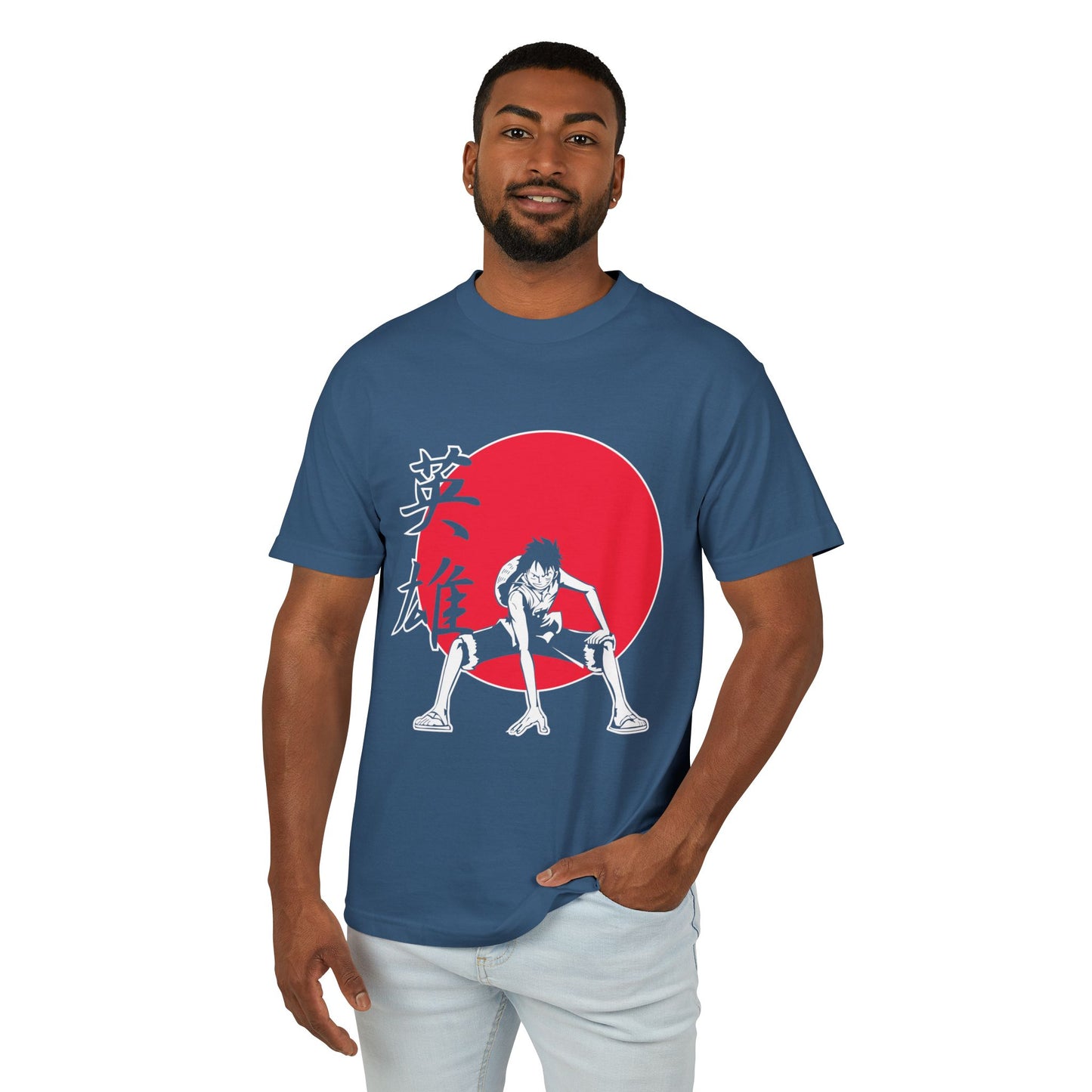 Heroic Anime Graphic Tee - Unisex Heavyweight Cotton One Piece T-shirt - CreativeRino