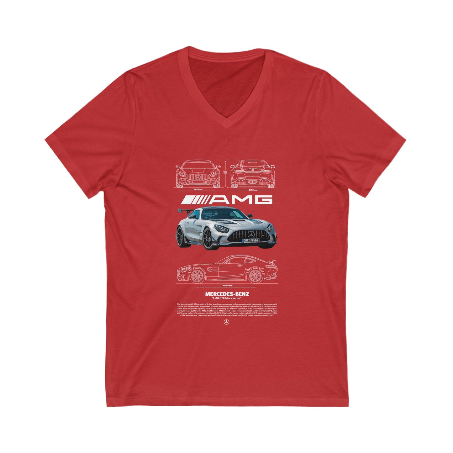 Mercedes-Benz AMG V-Neck Tee for Car Enthusiasts - CreativeRino
