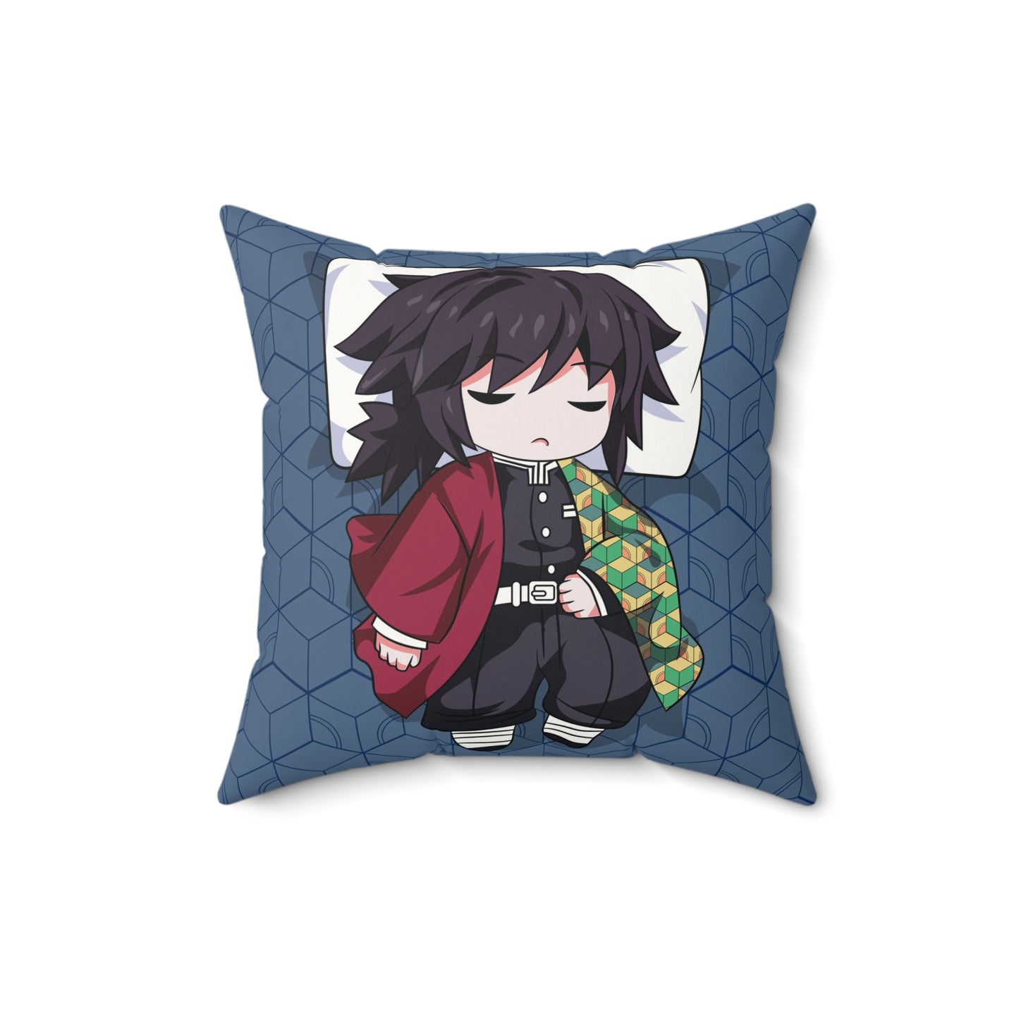 Anime Demon Slayer Character Faux Suede Square Pillow - Cozy Decor for Fans - CreativeRino