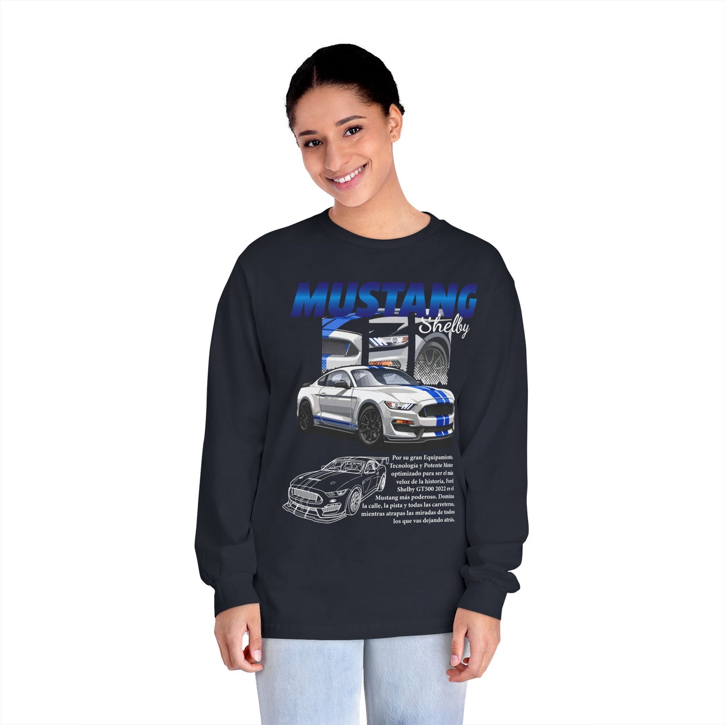 Mustang Shelby Unisex Classic Long Sleeve T-Shirt - Perfect Gift for Car Enthusiasts - CreativeRino