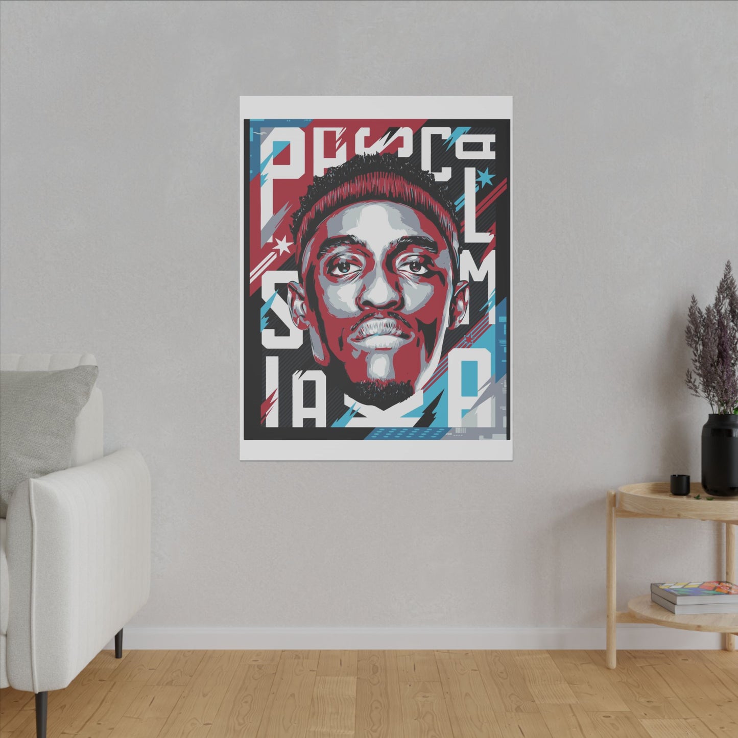 DeMar DeRozan Dynamic Matte Canvas Wall Art - Basketball Portrait - CreativeRino