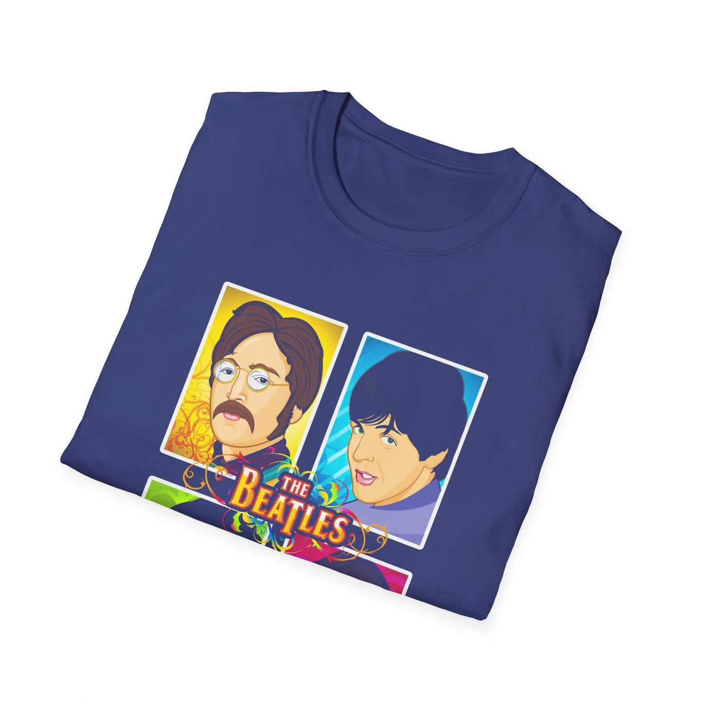 Retro Beatles Unisex Softstyle T-Shirt - Music Nostalgia Tee - CreativeRino