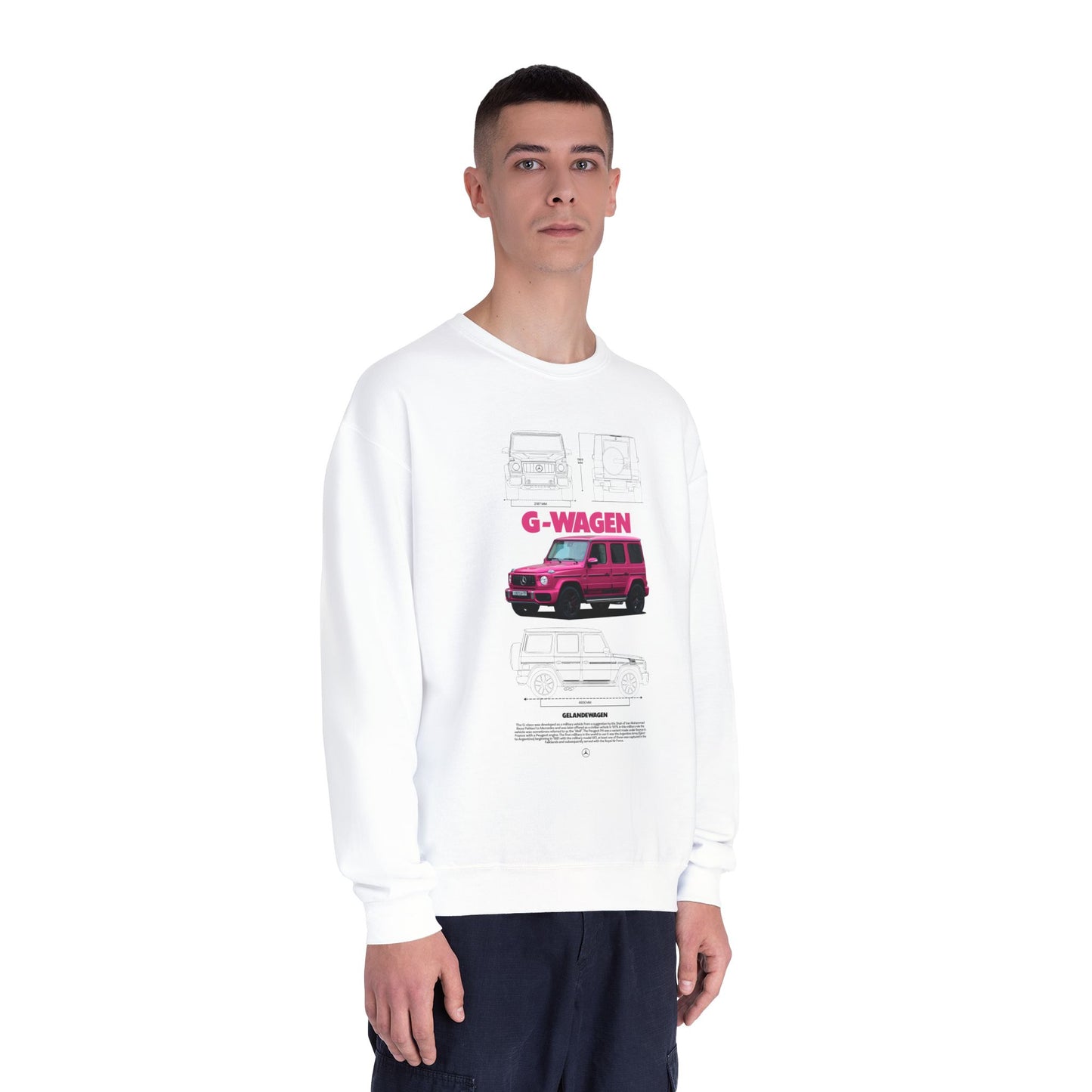 G-Wagen Graphic Unisex Crewneck Sweatshirt - Mercedes-Benz Car Lover Gift - CreativeRino
