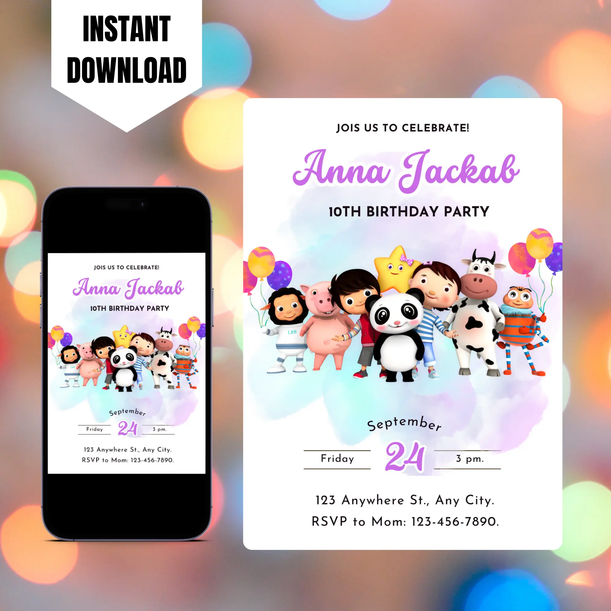 Little Baby Bum Birthday Invitation Template CreativeRino little-baby-bum-birthday-invitation-template-creativerino