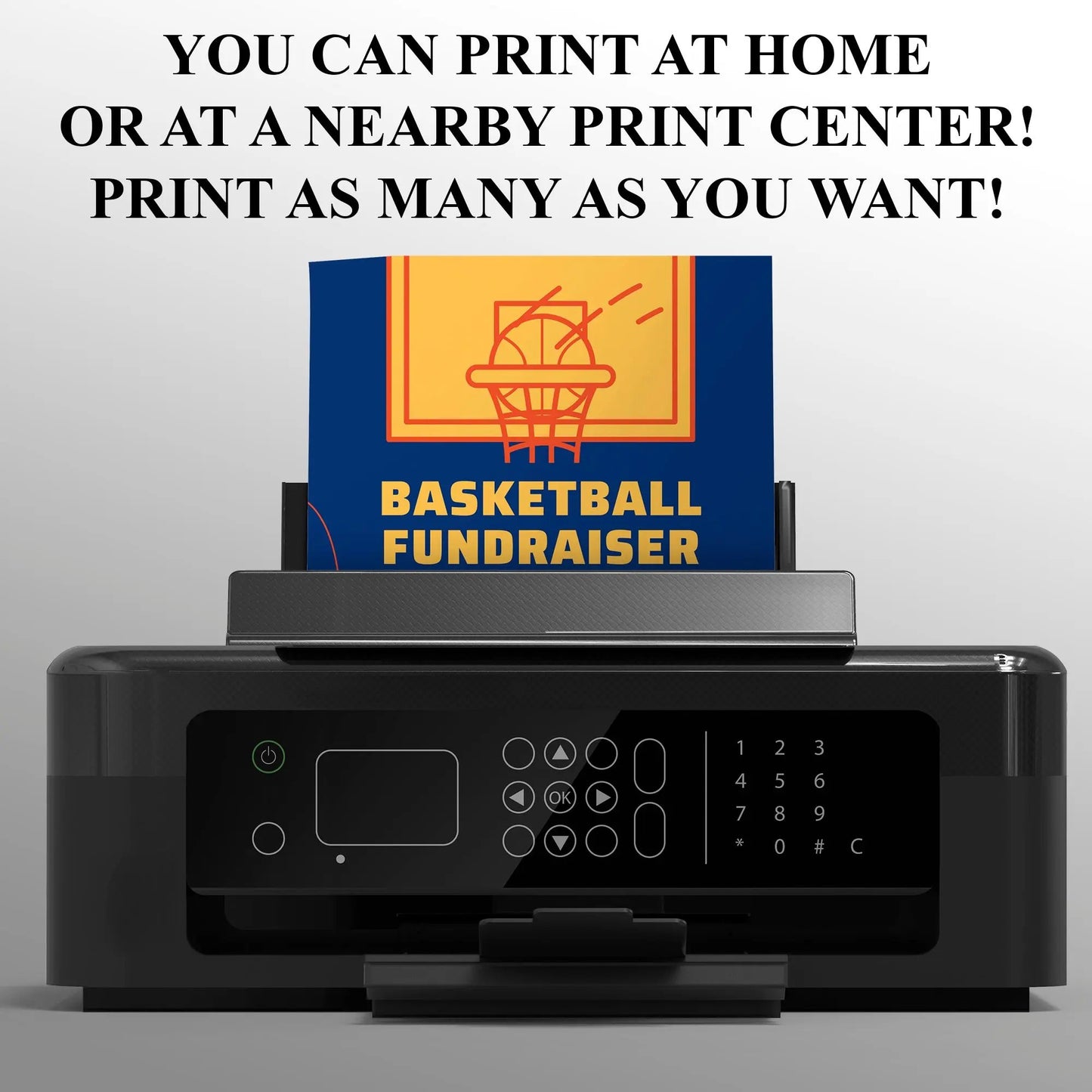 Basketball Fundraiser Flyer Template | Basketball Trails Flyer Invite CreativeRino