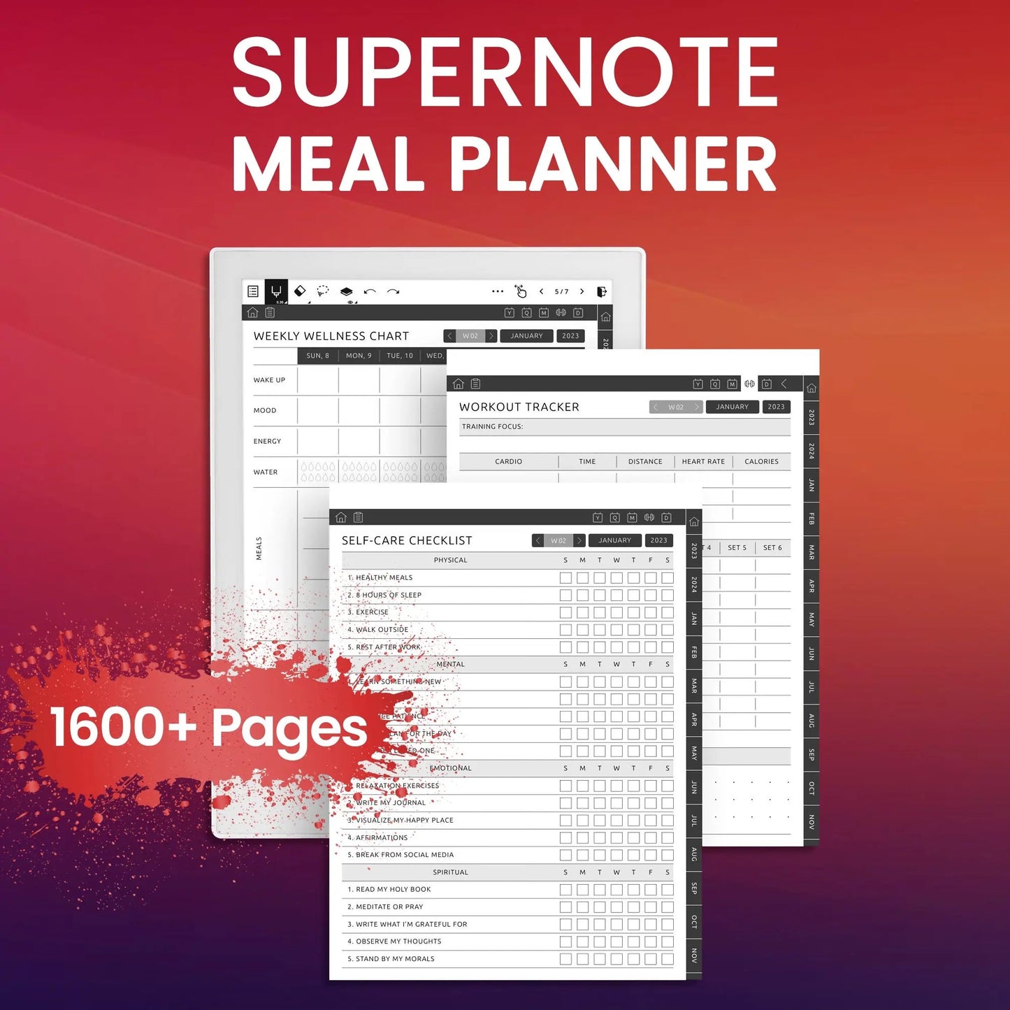 Supernote Meal Planner Template CreativeRino