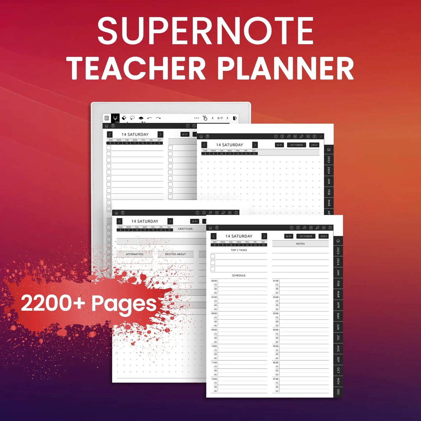 Supernote Teacher Planner Template CreativeRino