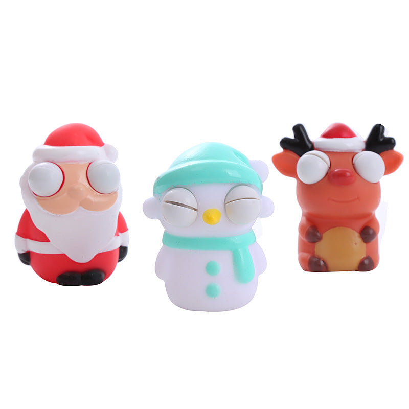 Squint & Squeeze Christmas Stress Relief Toy | Funny Pinching & Staring Holiday Gag Gift eprolo