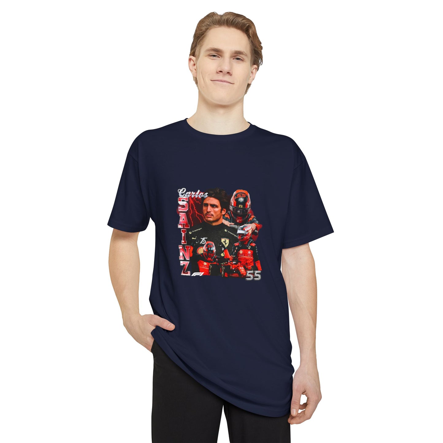 Carlos Sainz Jr. Graphic Tee - Bold Streetwear Car T-shirt - CreativeRino