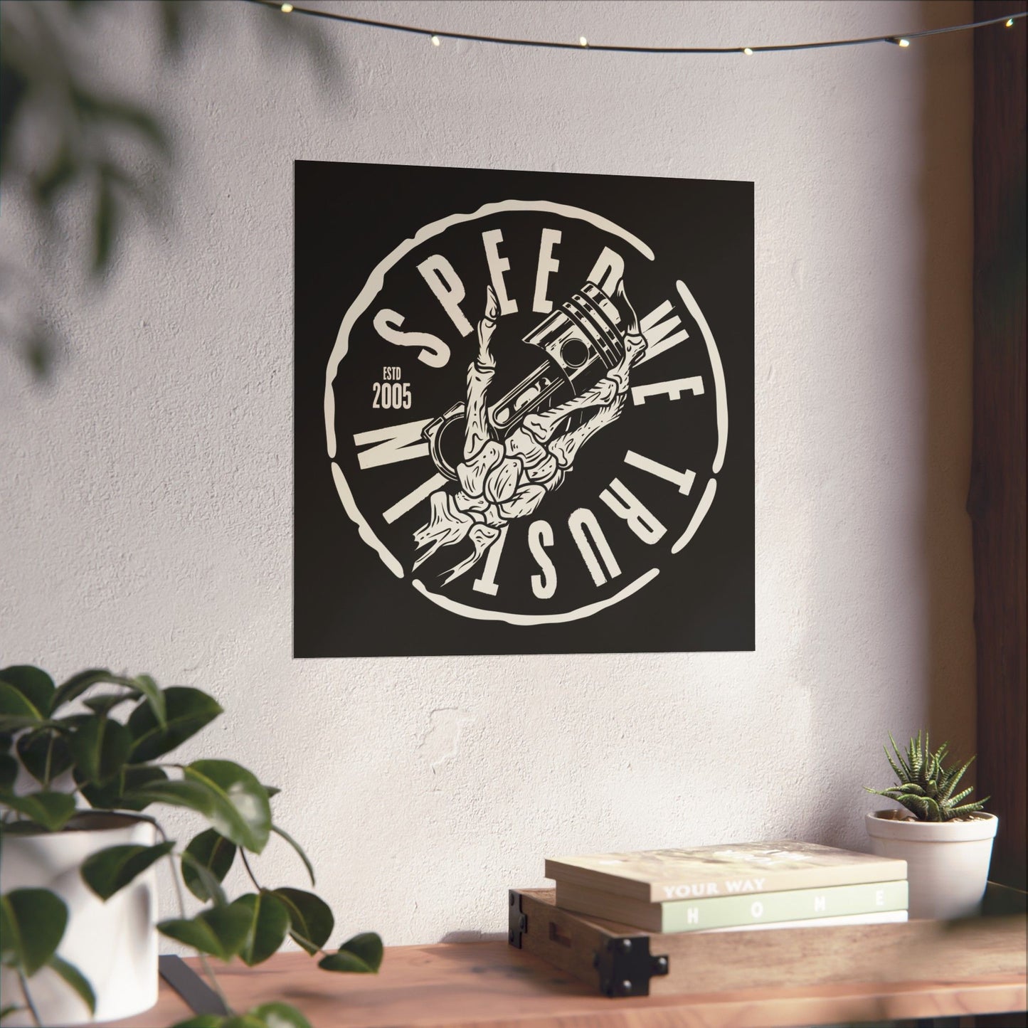 Speed & Thrills Matte Square Poster for Car Enthusiasts - CreativeRino