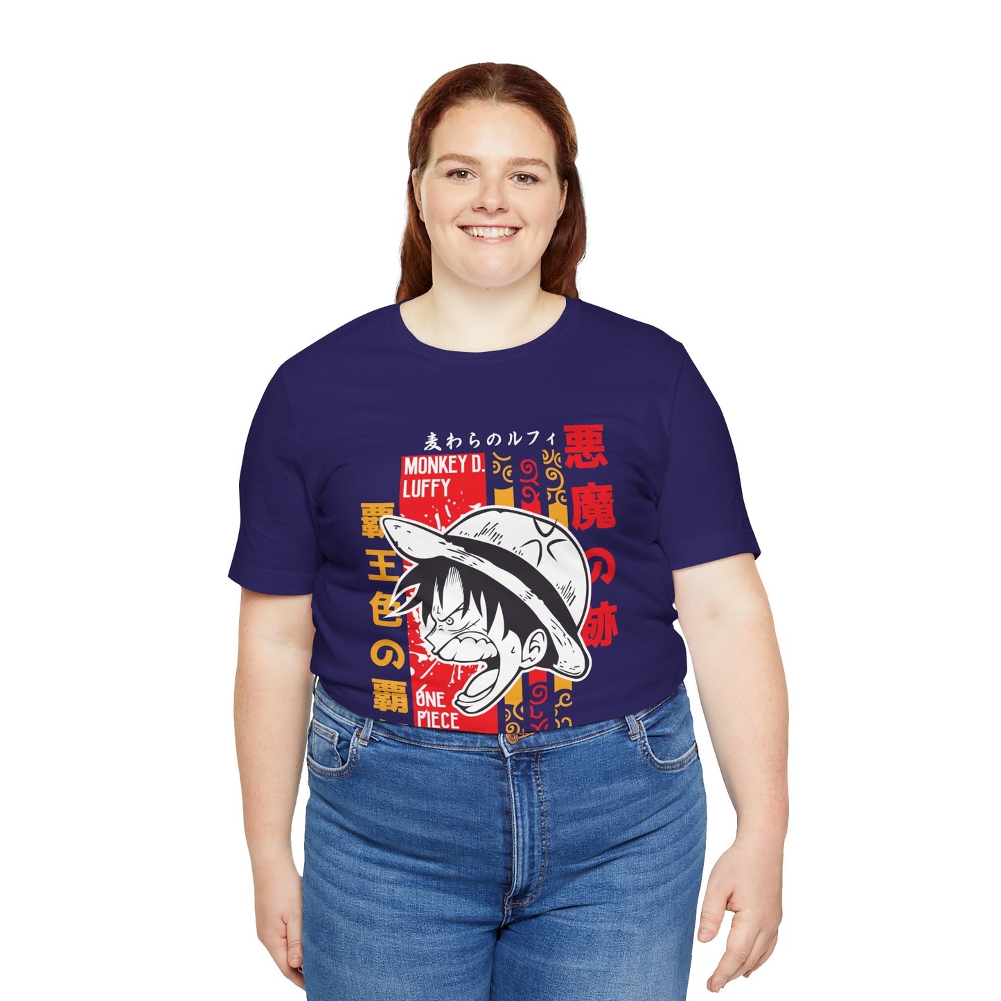 One Piece Luffy Graphic Tee – Unisex Jersey T-shirt for Anime Fans - CreativeRino