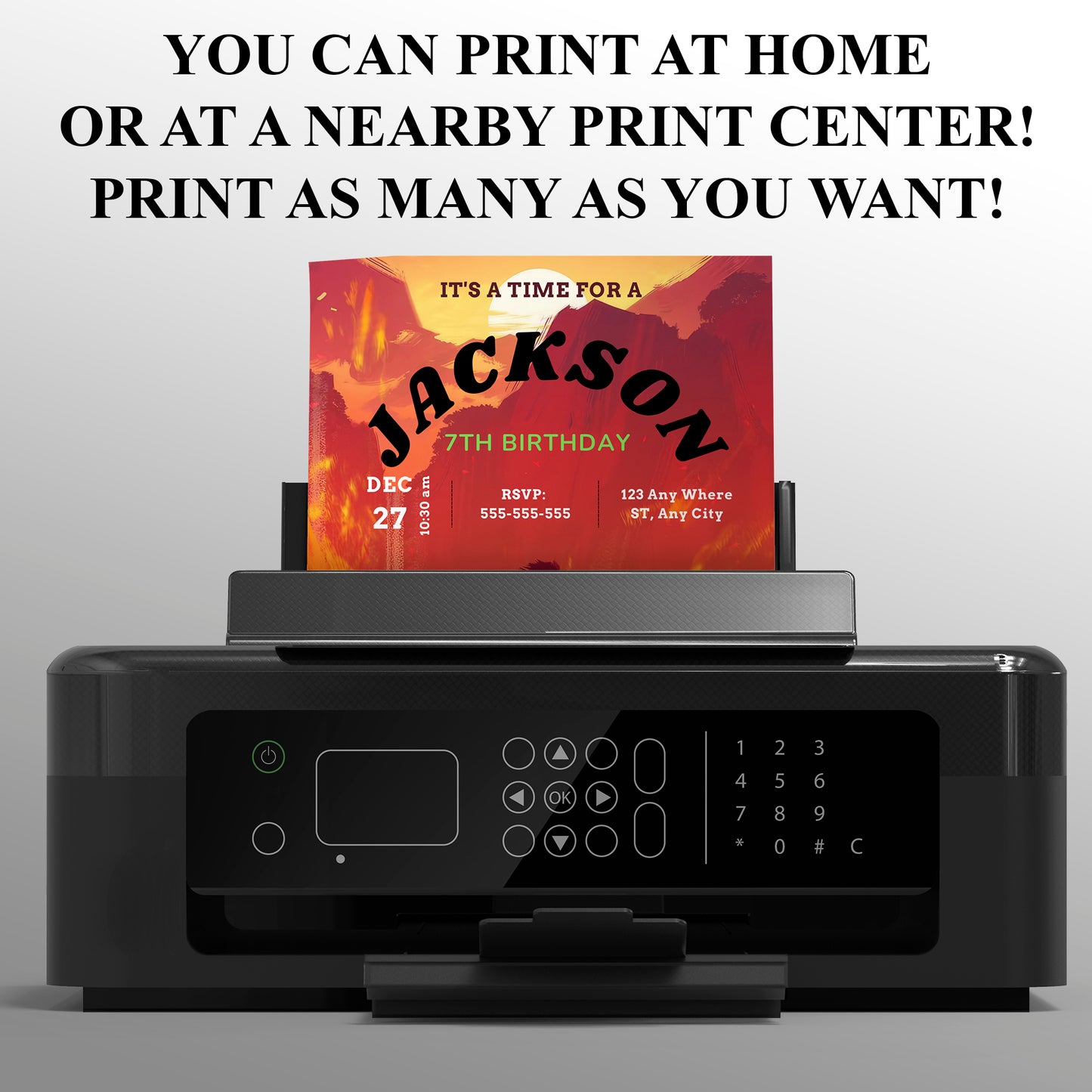 Demon Slayer Birthday Invitation Template - CreativeRino