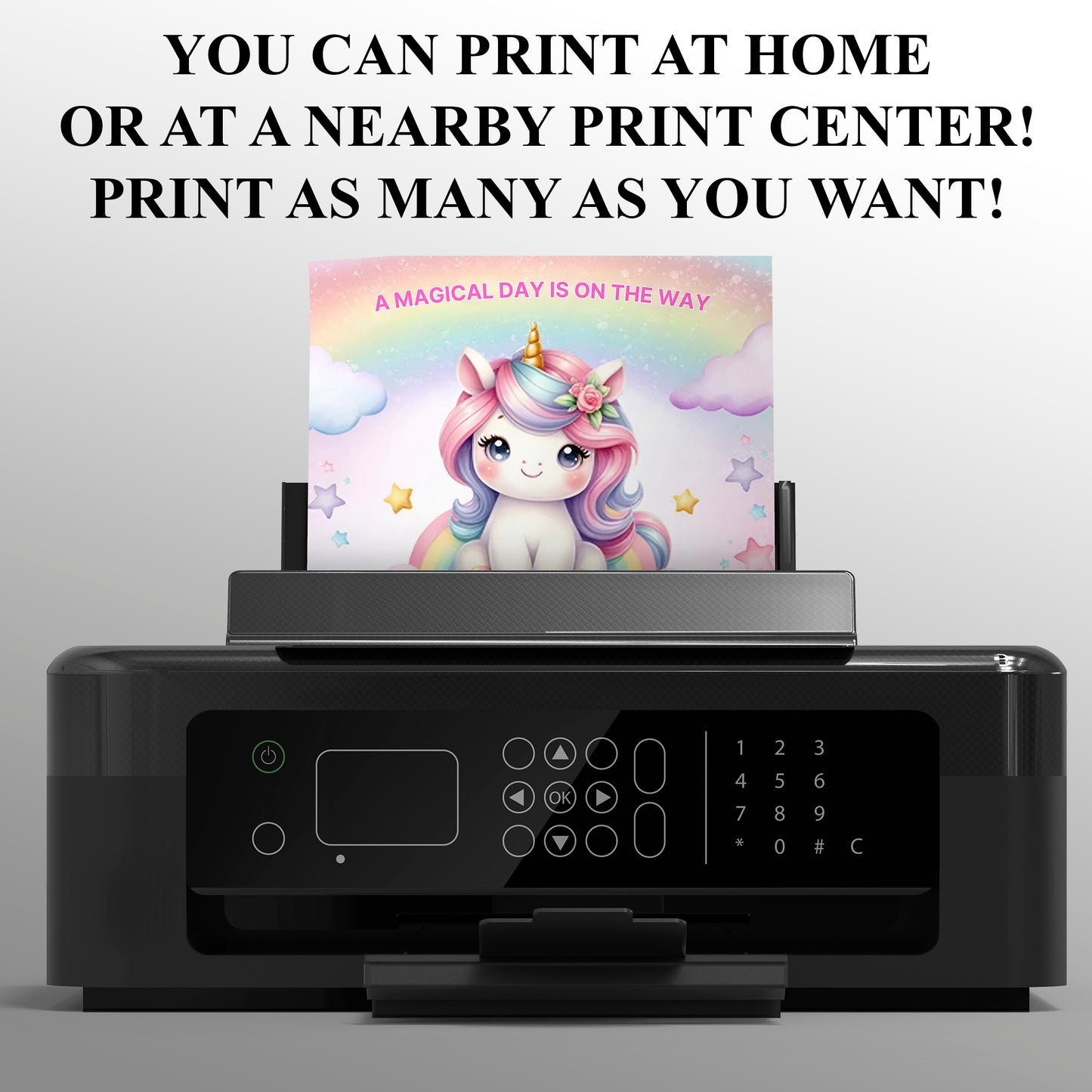 Unicorn Birthday Invitation Template - CreativeRino
