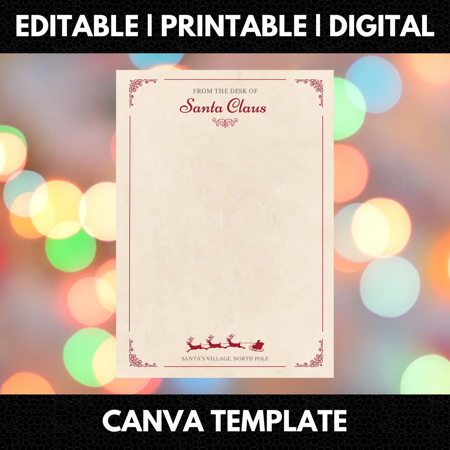 Santa Claus Letterhead Christmas Template - CreativeRino