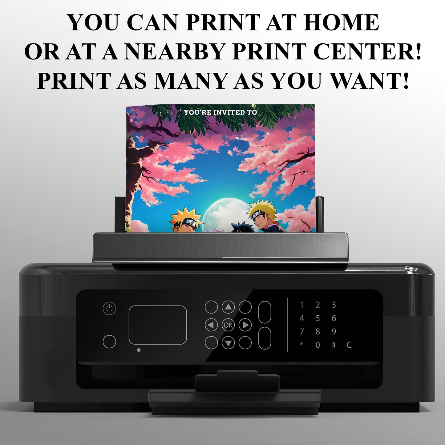 Naruto Birthday Invitation Template - CreativeRino