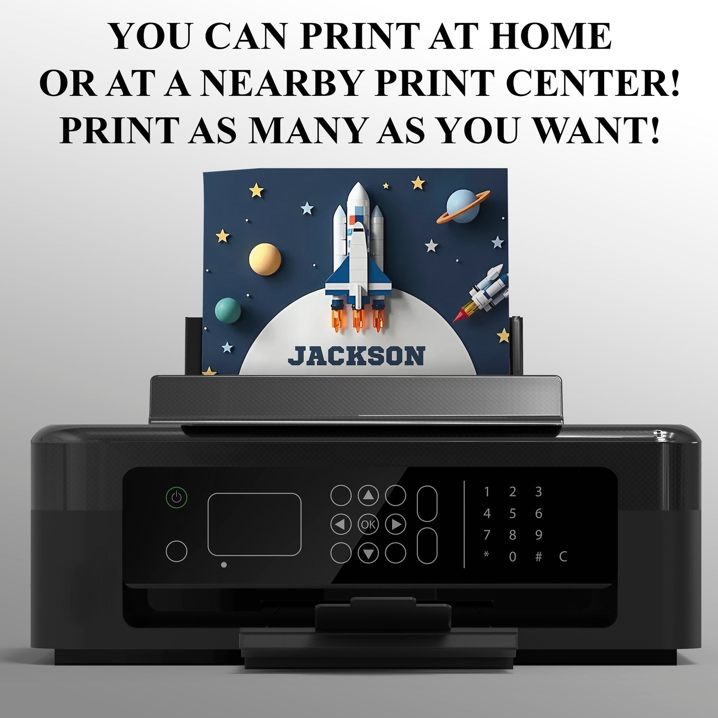 Outer Space Birthday Invitation Template - CreativeRino