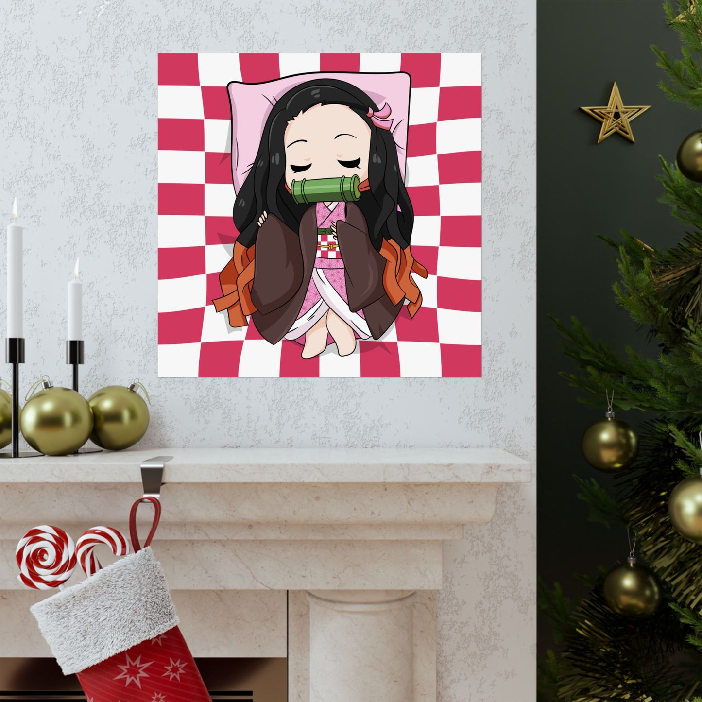 Chibi Zen Demon Slayer Poster - Cozy Atmosphere Art for Anime Fans - CreativeRino