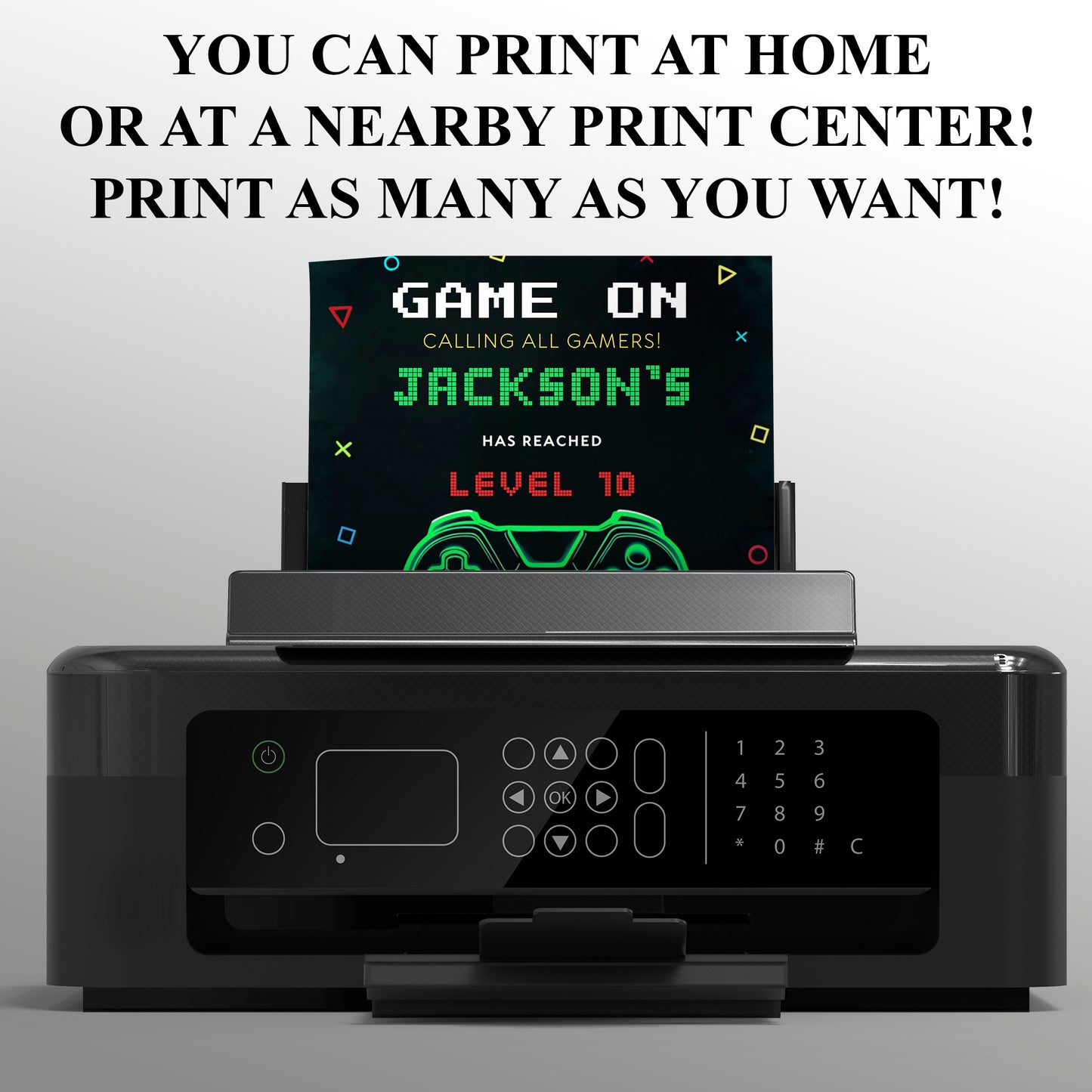 Video Game Invitation Template - CreativeRino