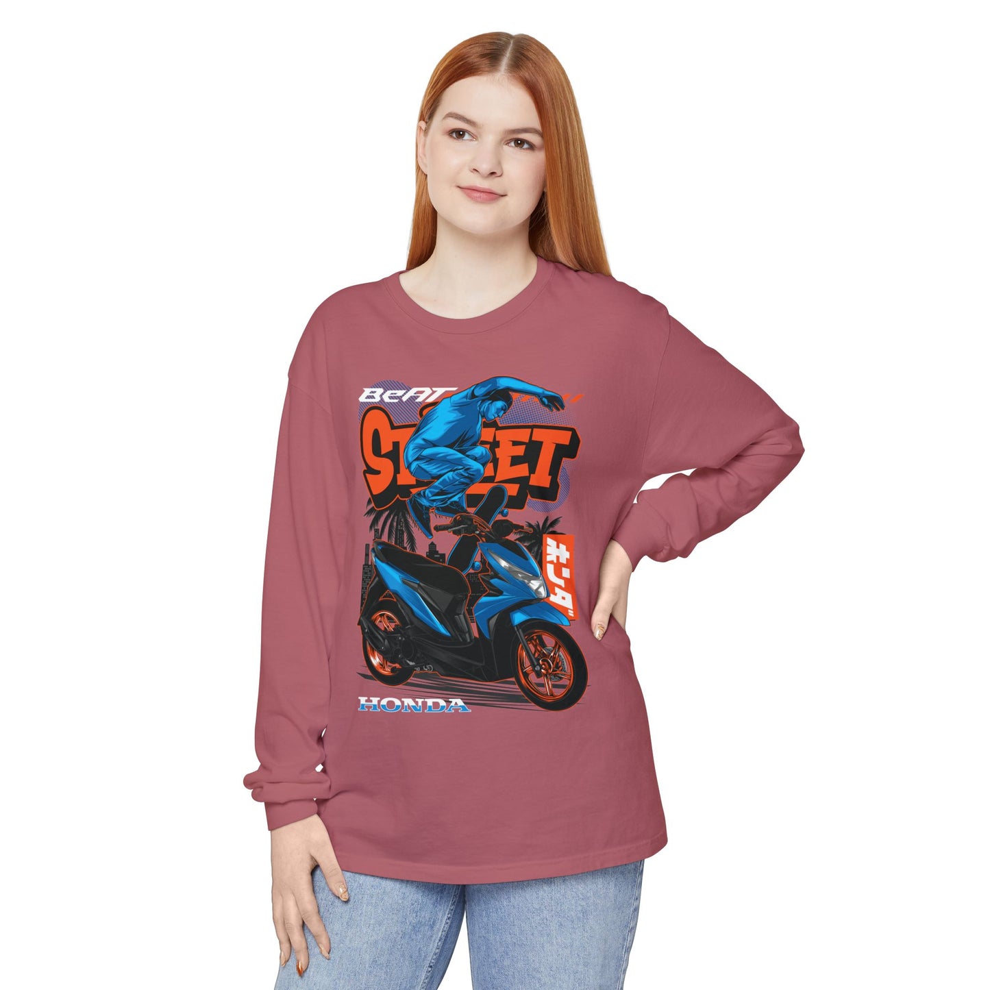 Honda Street Style Long Sleeve T-Shirt - Unisex Graphic Tee with Honda Design - CreativeRino
