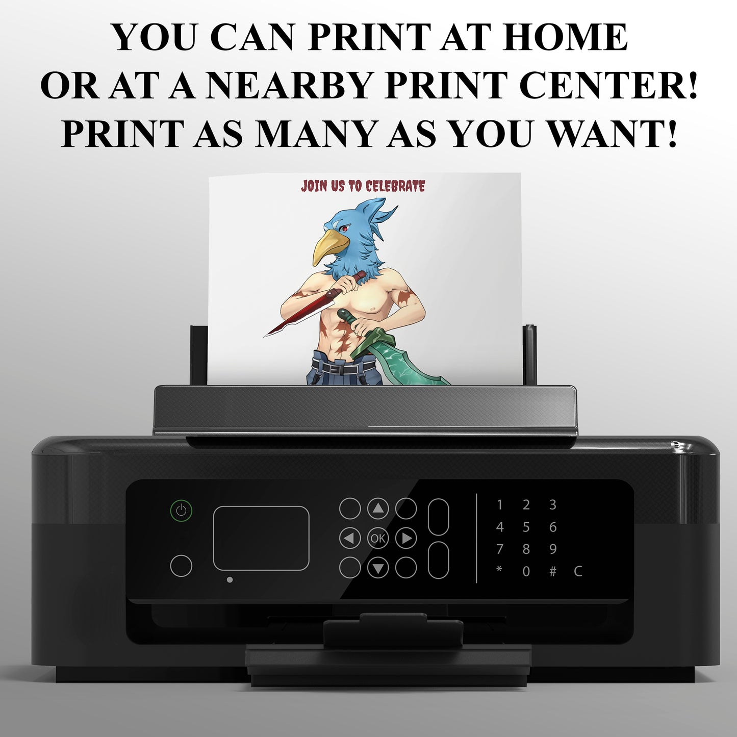 Shangri La Frontier Birthday Invitation Template - CreativeRino