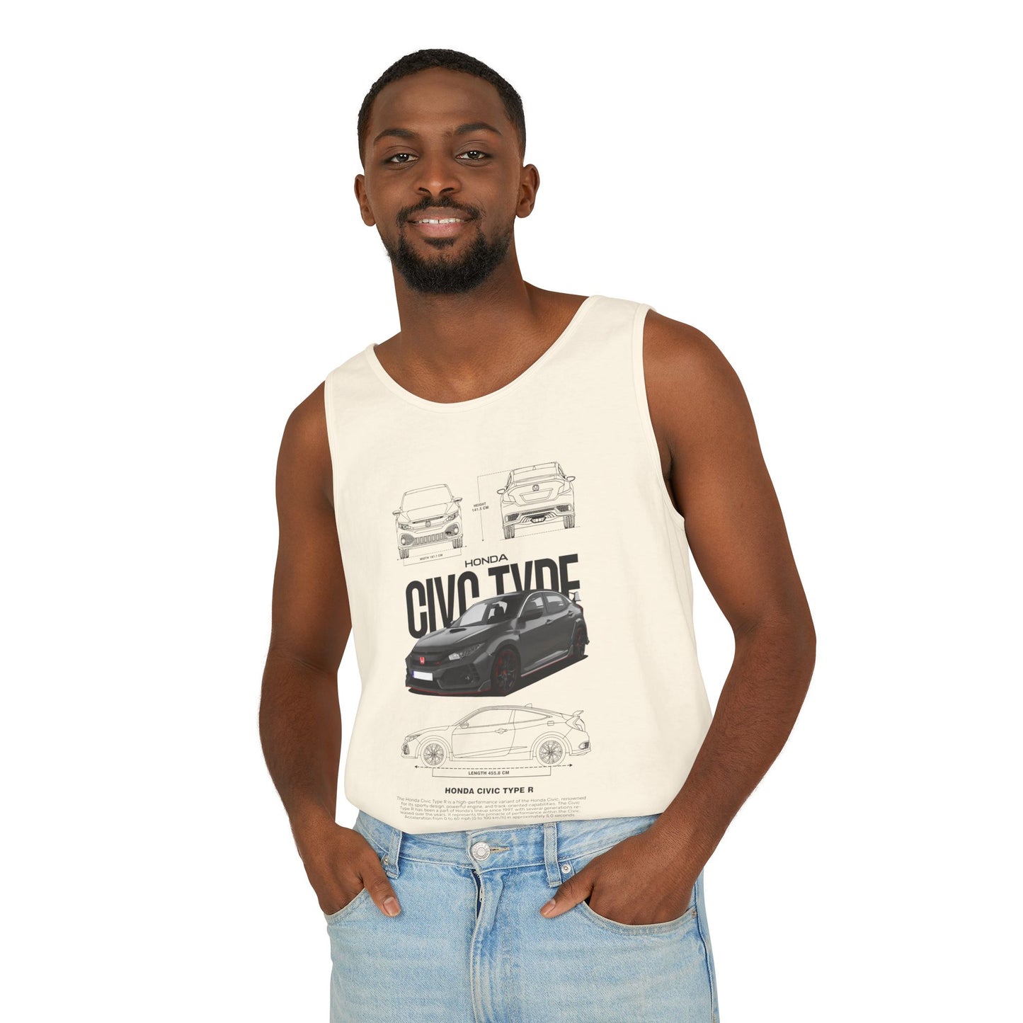Honda Civic Type R Unisex Tank Top - Automotive Enthusiast Apparel - CreativeRino