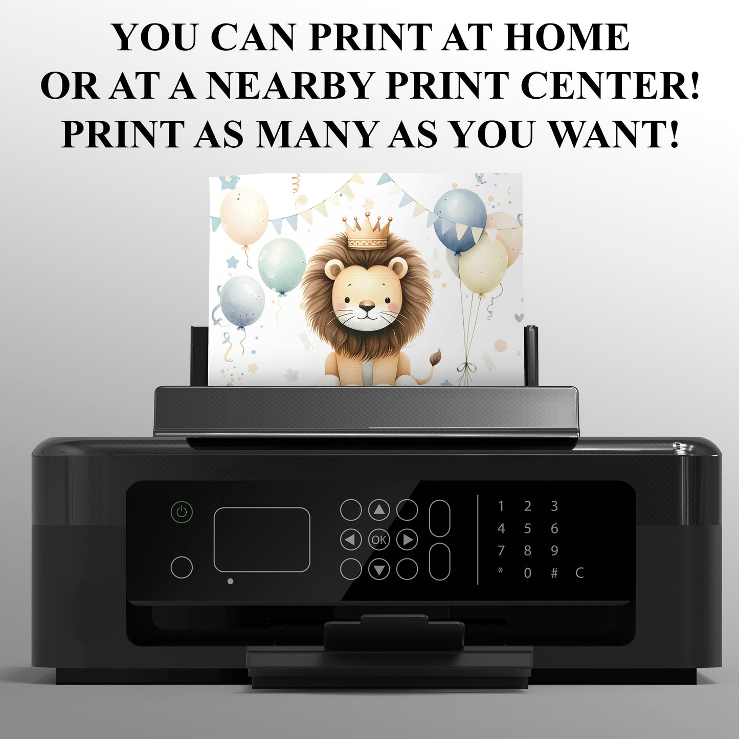 Lion Baby Shower Invitation Template - CreativeRino