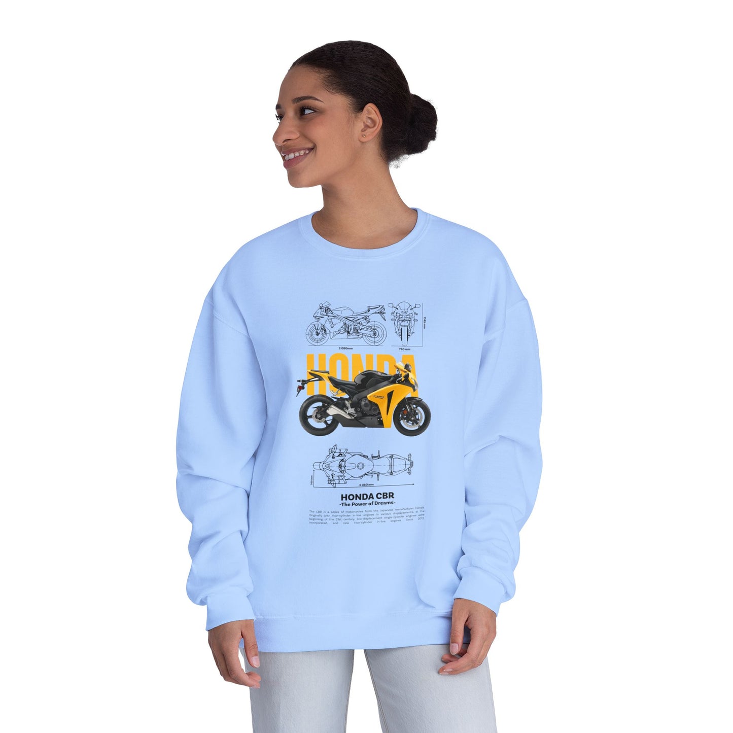 Honda CBR Unisex Crewneck Sweatshirt - Perfect T-shirt for Motorcycle Enthusiasts - CreativeRino