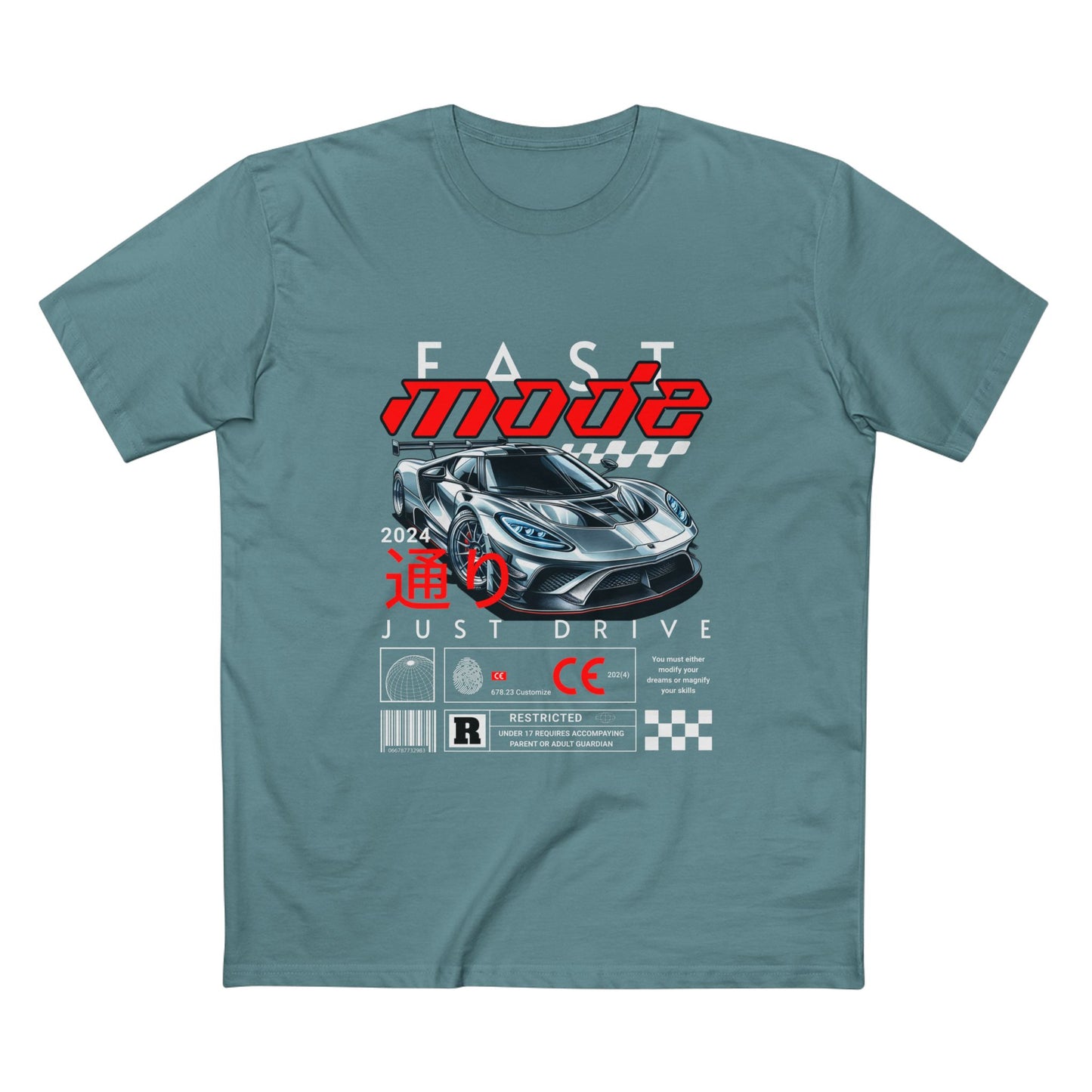 Fast Mode Graphic Tee - Just Drive Car Enthusiast T-Shirt - CreativeRino