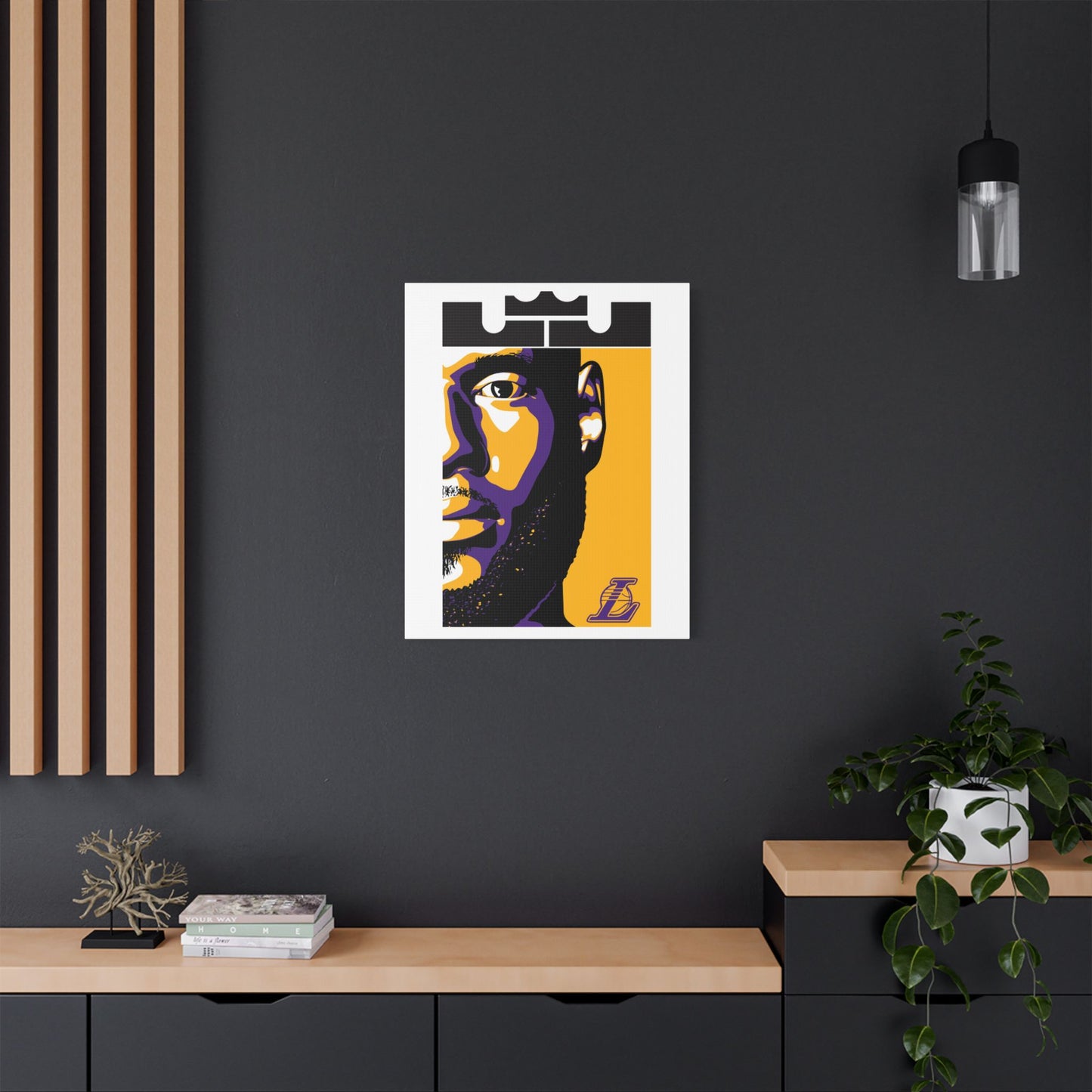 LeBron James Satin Canvas Art - Stretched Wall Decor for Sports Fans - CreativeRino