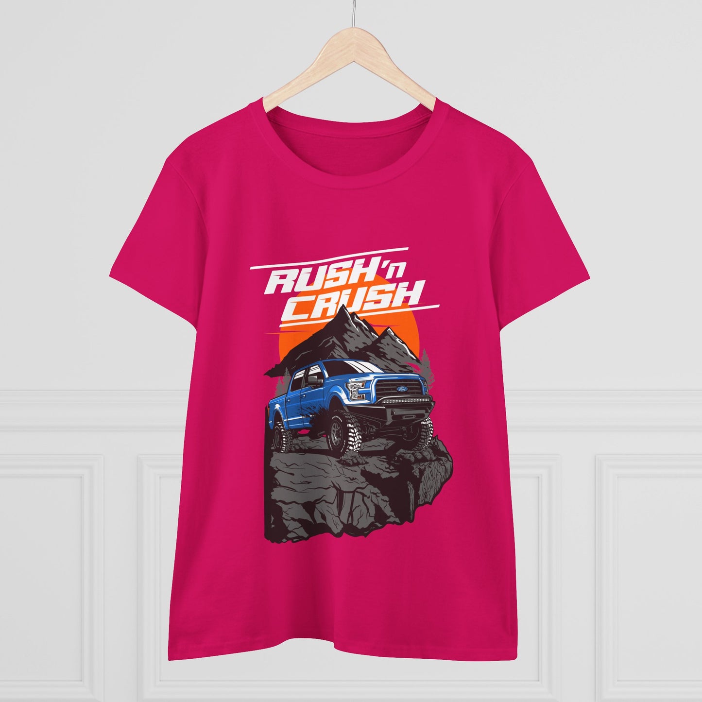 Adventure Awaits Women's Cotton Tee - Off-Roading Jeep Graphic T-shirt - CreativeRino