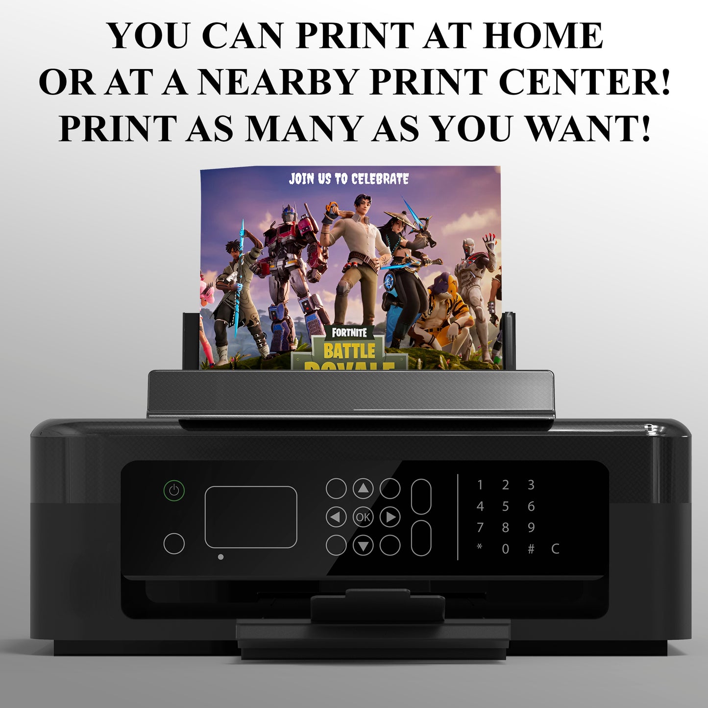 Fortnite Birthday Invitation Template - CreativeRino