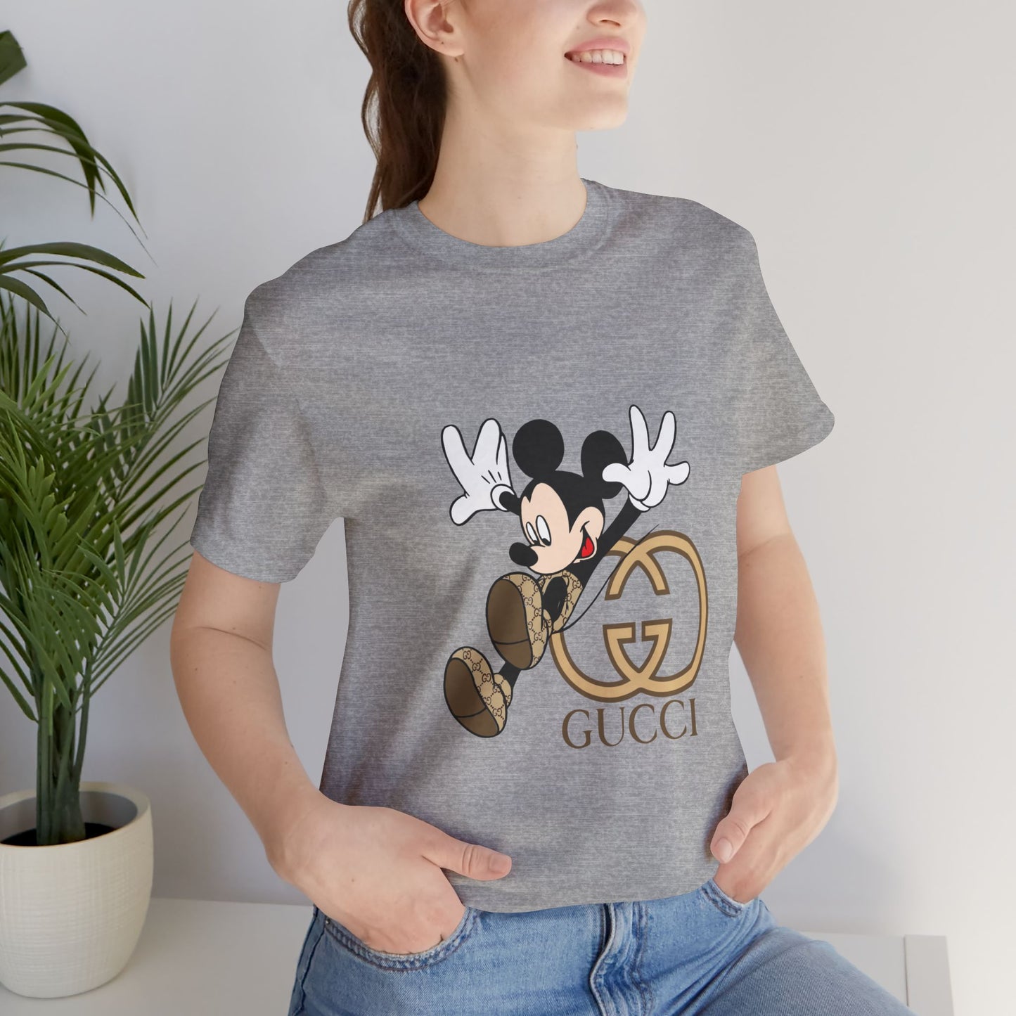 Gucci Mickey Mouse Unisex Jersey T-Shirt – Trendy Disney-Inspired Casual Wear - CreativeRino