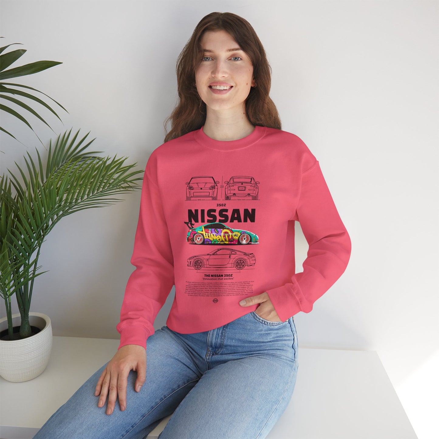Vintage Nissan 350Z Graphic Unisex Heavy Blend™ Crewneck Sweatshirt - CreativeRino