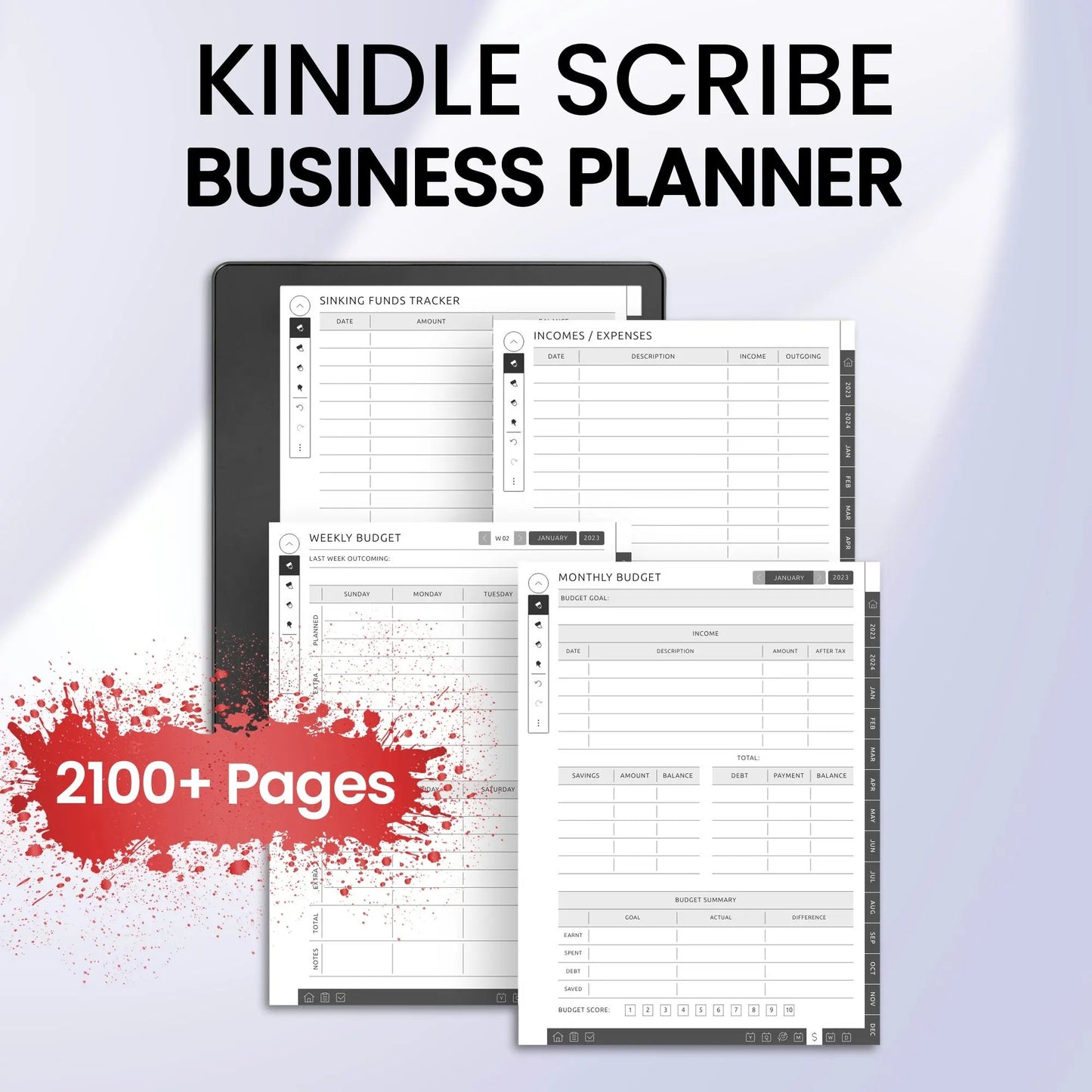 Kindle Scribe Business Planner Template CreativeRino