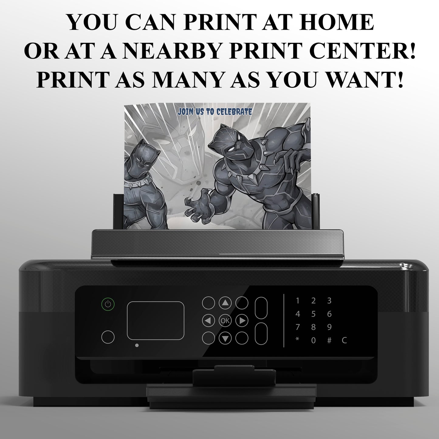 Black Panther Birthday Invitation Template - CreativeRino