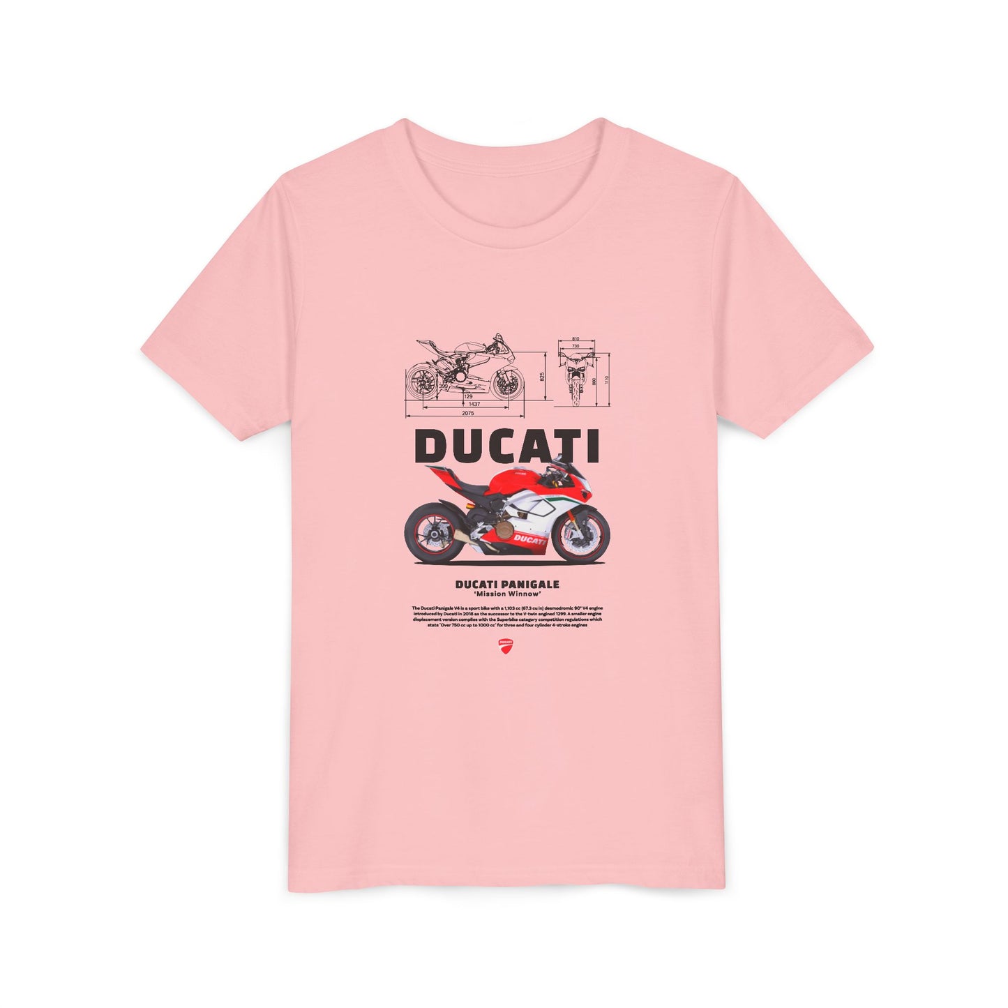 Ducati Panigale Youth Short Sleeve Tee - Perfect T-shirt for Young Moto Enthusiasts - CreativeRino