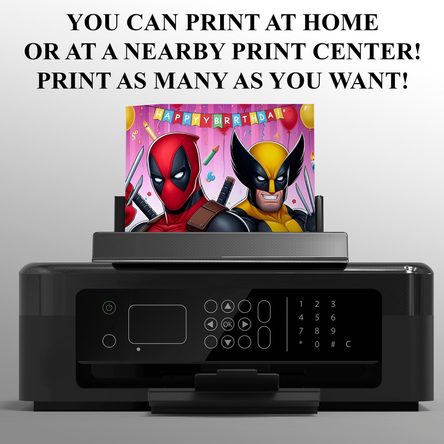 Deadpool & Wolverine Birthday Invitation Template - CreativeRino