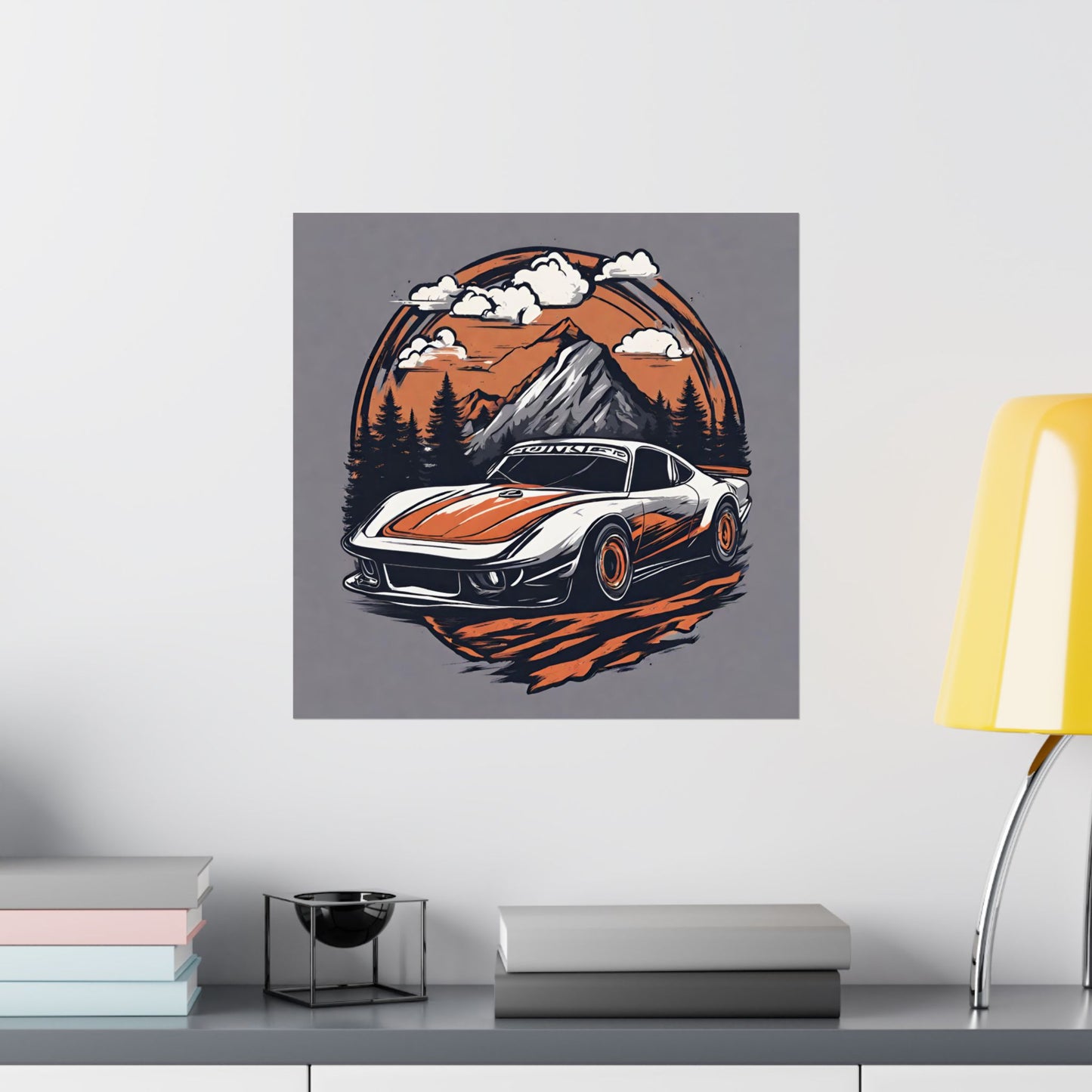 Vintage Car Adventure Matte Poster - CreativeRino