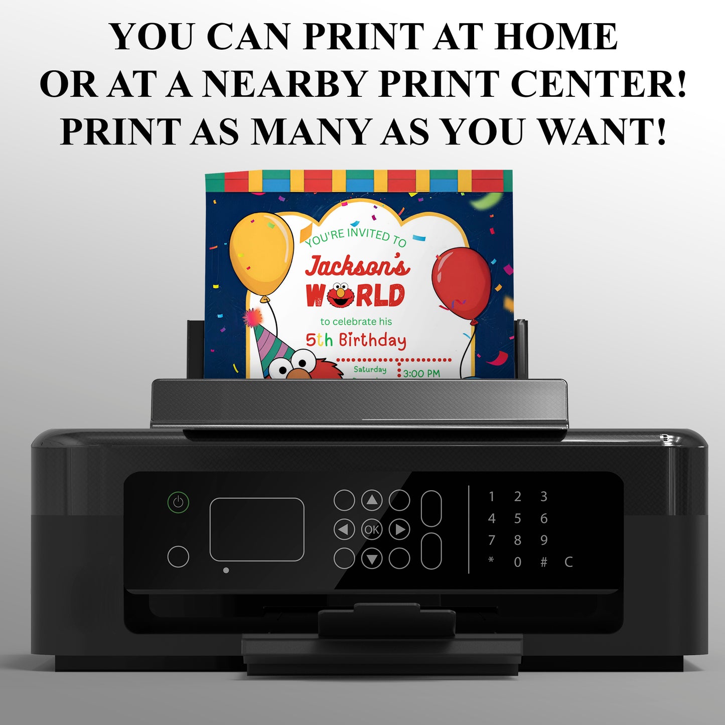 Sesame Street Birthday Invitation Template - CreativeRino