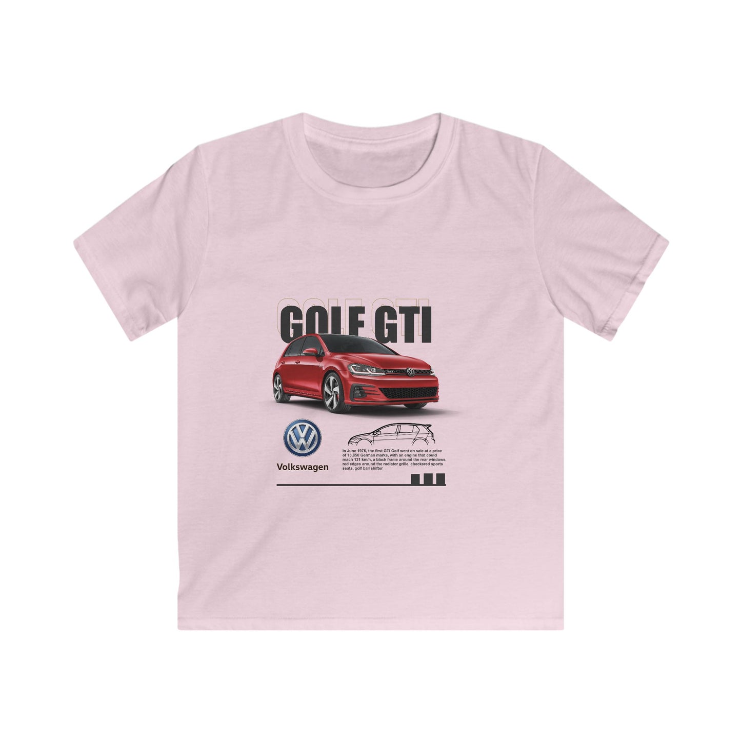 Golf GTI Kids Tee - Fun Volkswagen Design for Young Car Enthusiasts - CreativeRino