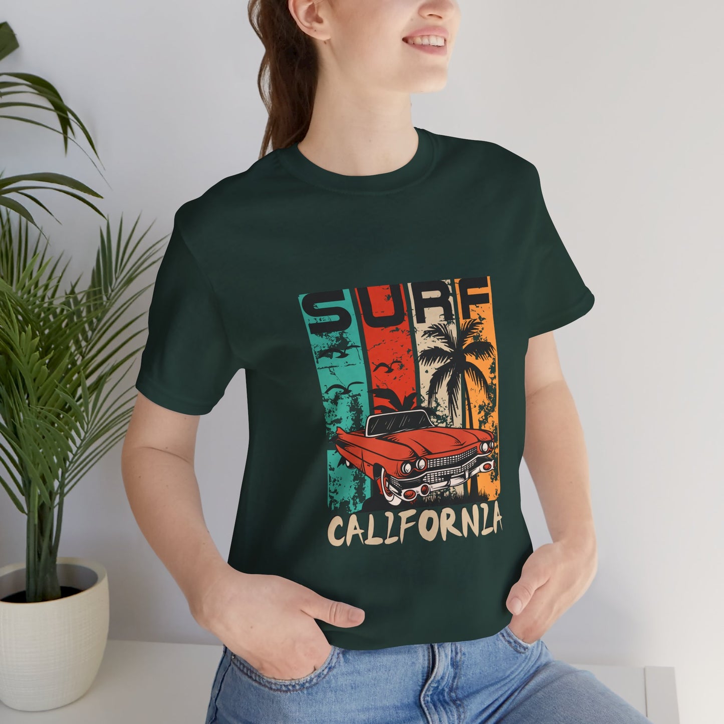 California Surf Vintage Tee - Unisex Short Sleeve T-Shirt - CreativeRino