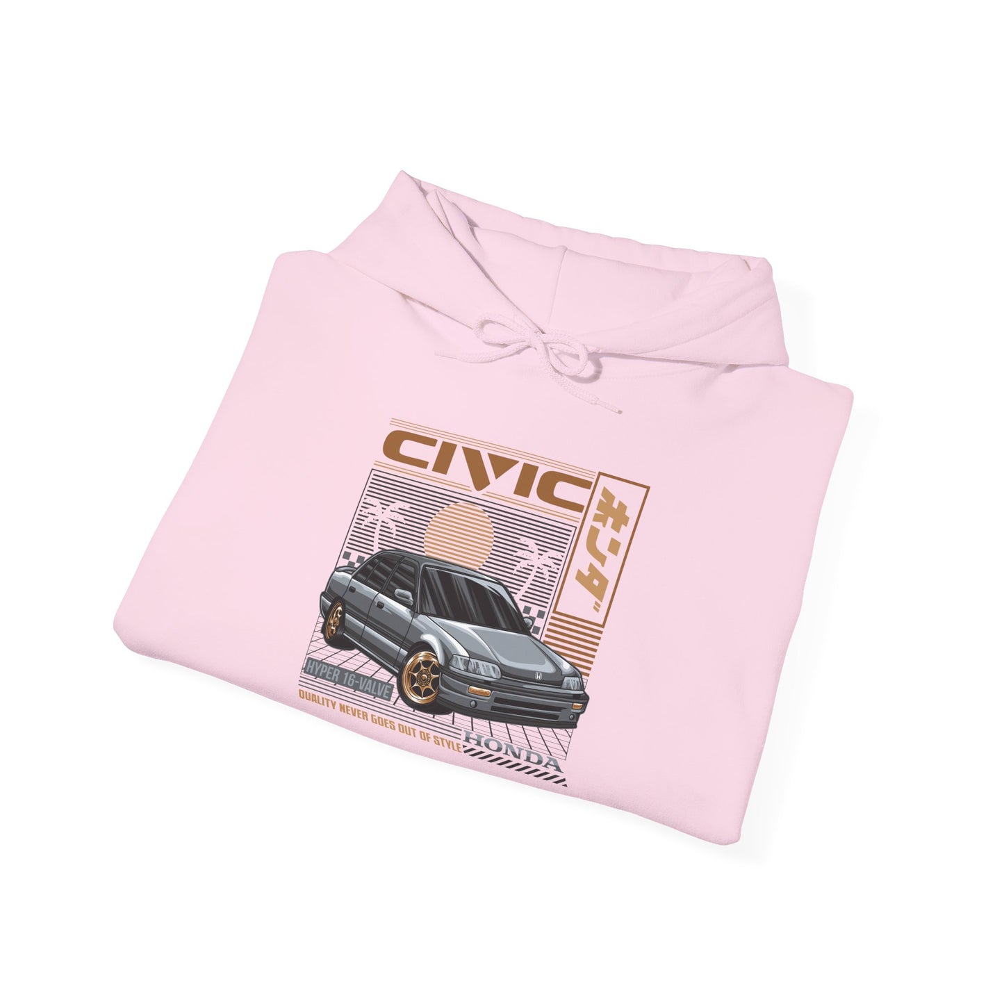 Civic Retro Car Hooded Sweatshirt - Perfect T-shirt Gift for Car Enthusiasts - CreativeRino