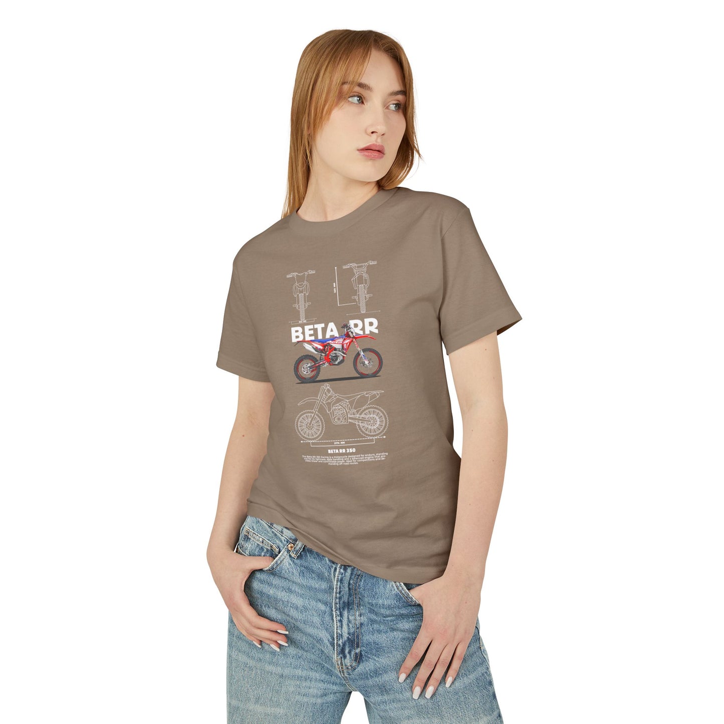 Beta RR 350 Motorcycle Graphic Tee - Unisex Heavyweight Cotton T-Shirt - CreativeRino