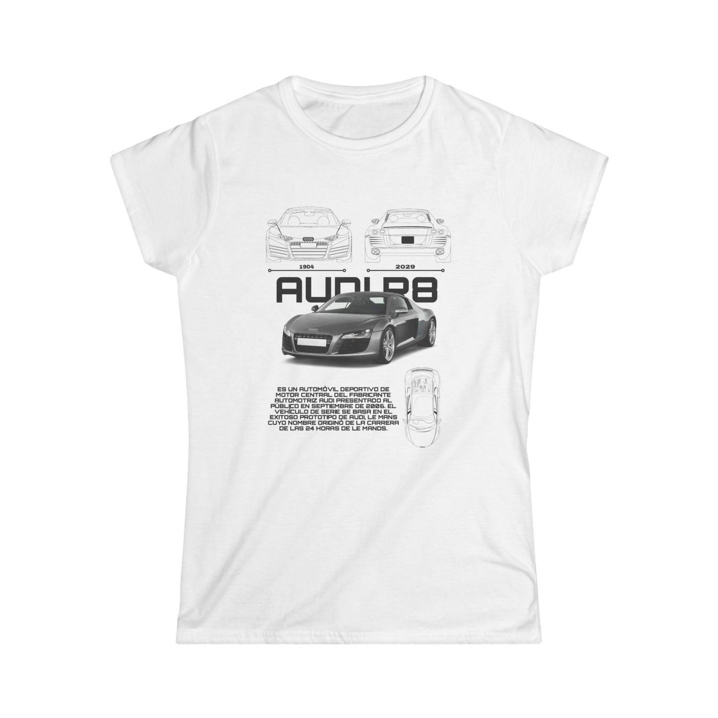 Audi Car Enthusiast Women's Softstyle Tee - Vintage Auto Design - CreativeRino