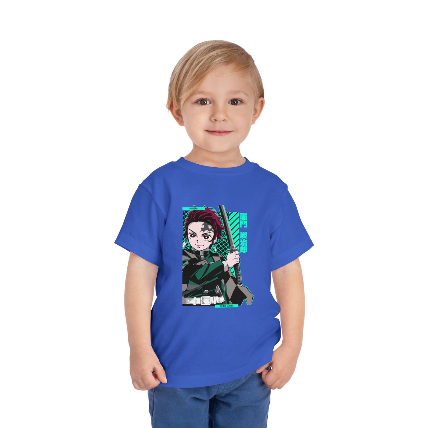 Demon Slayer Toddler Short Sleeve Tee - Anime Character Design for Young Fans - CreativeRino