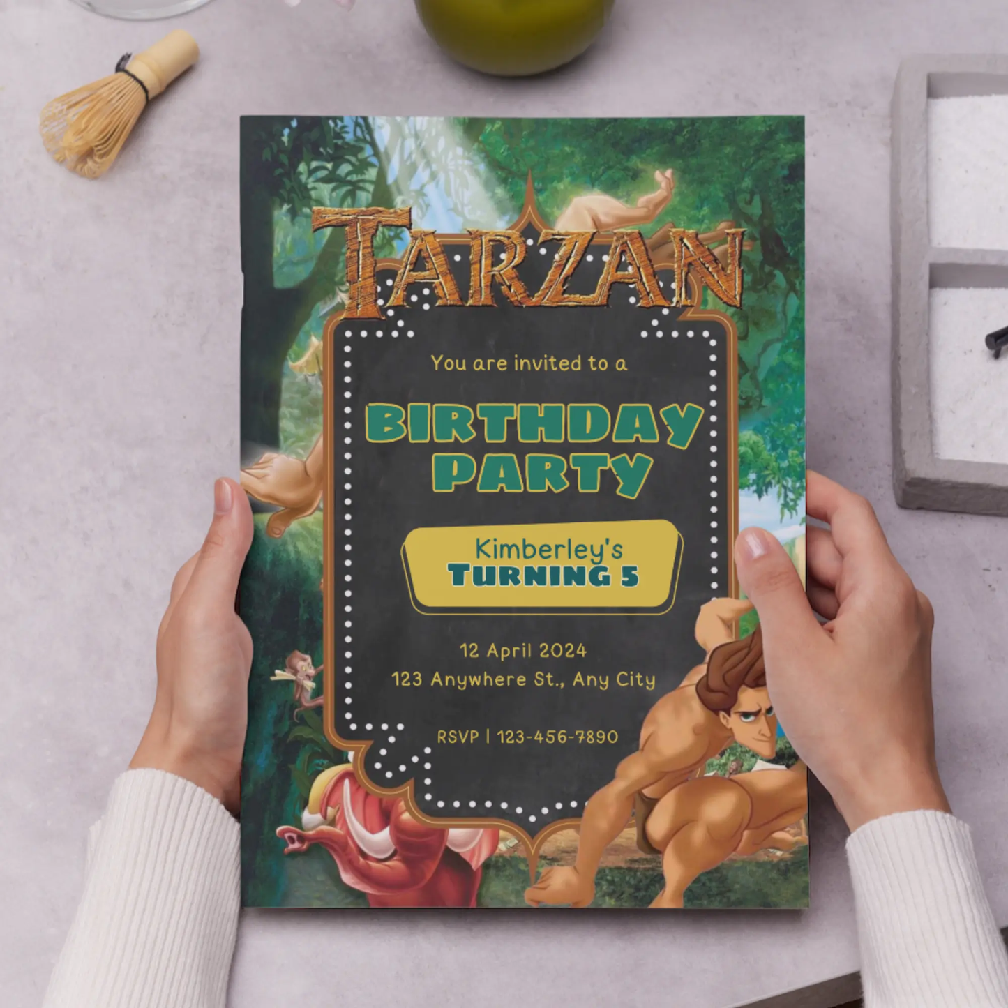 Tarzan Birthday Invitation Template - CreativeRino