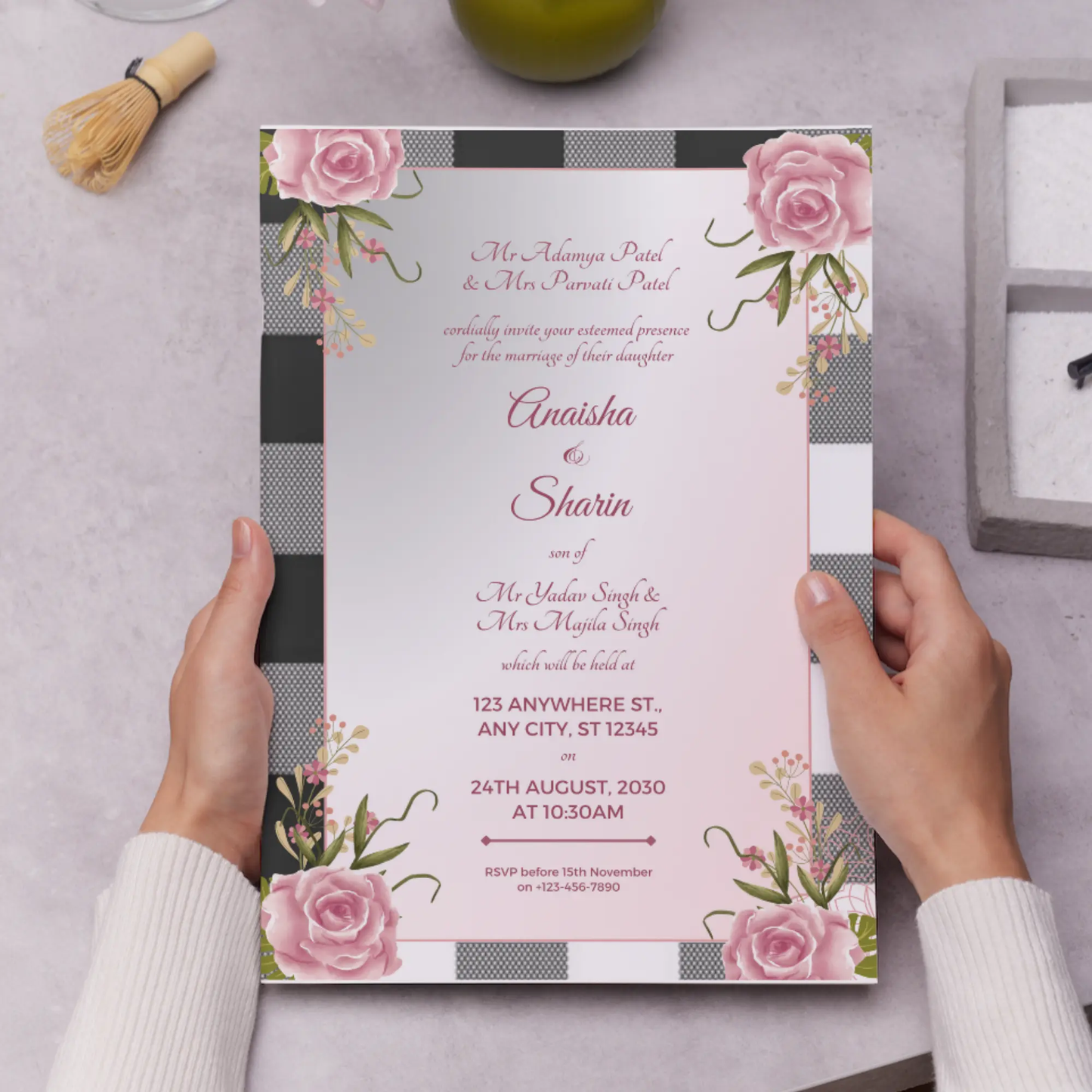 Mackenzie Wedding Invitation Template - CreativeRino