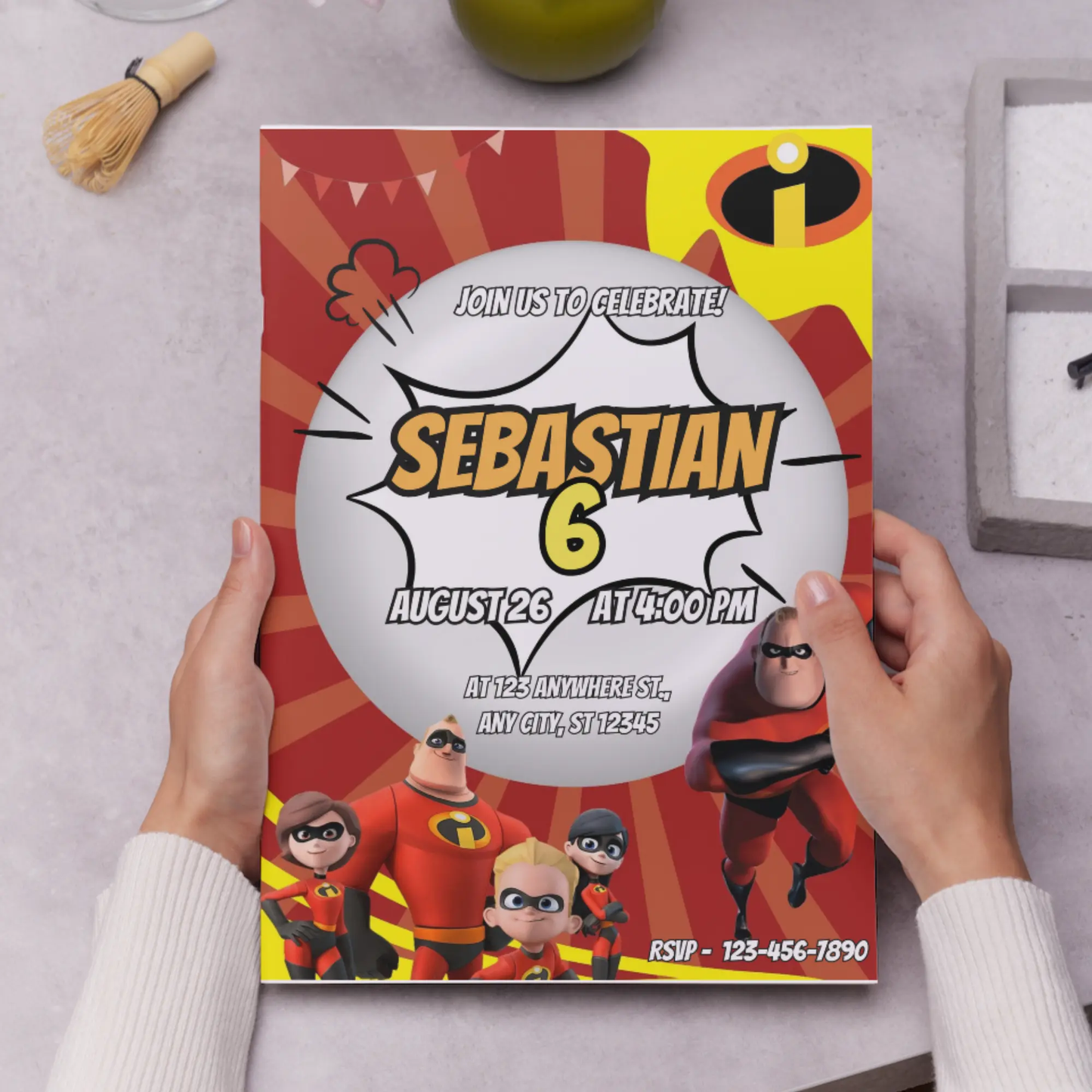 The Incredibles Birthday Invitation Template - CreativeRino