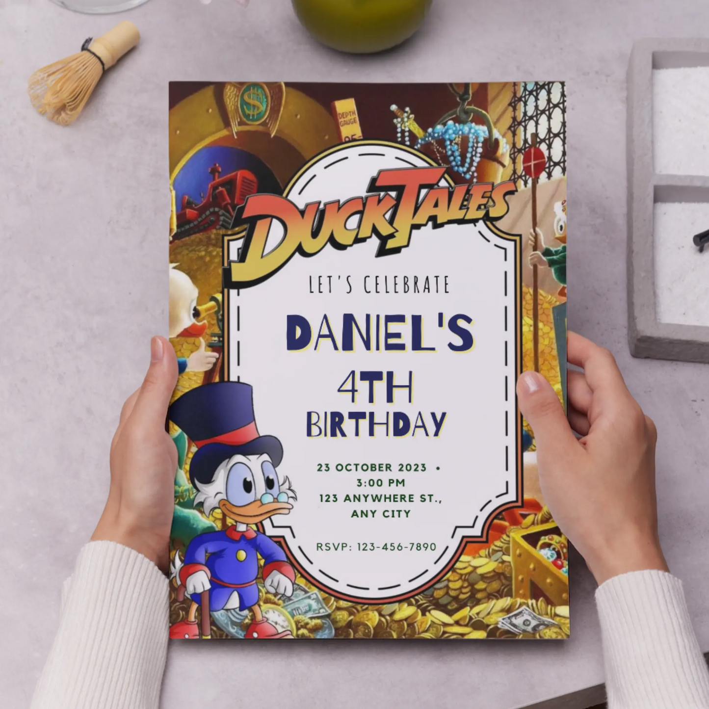 Ducktales Birthday Invitation Template - CreativeRino