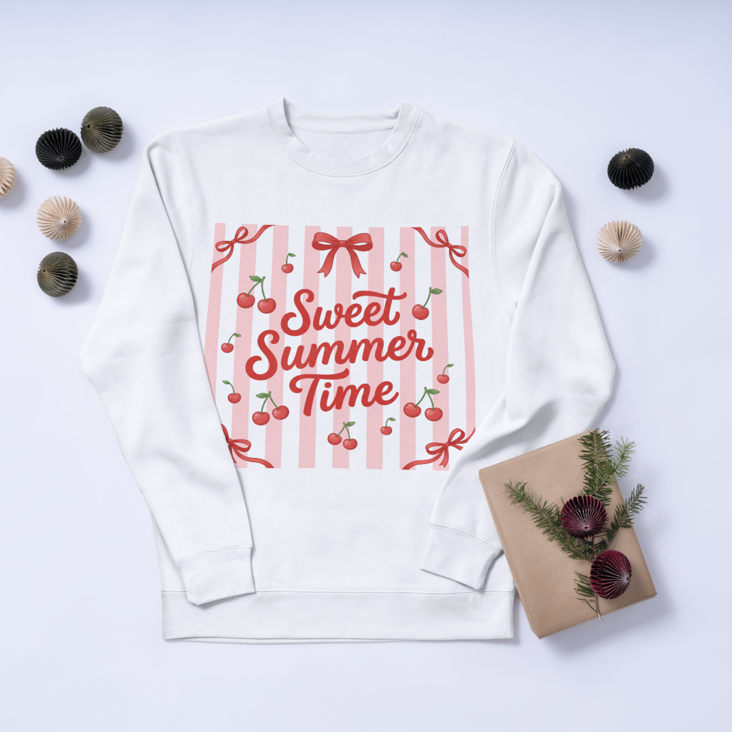 Sweet Summer Time PNG | Cherry Summer Design | Cute Retro Sublimation Graphic CreativeRino